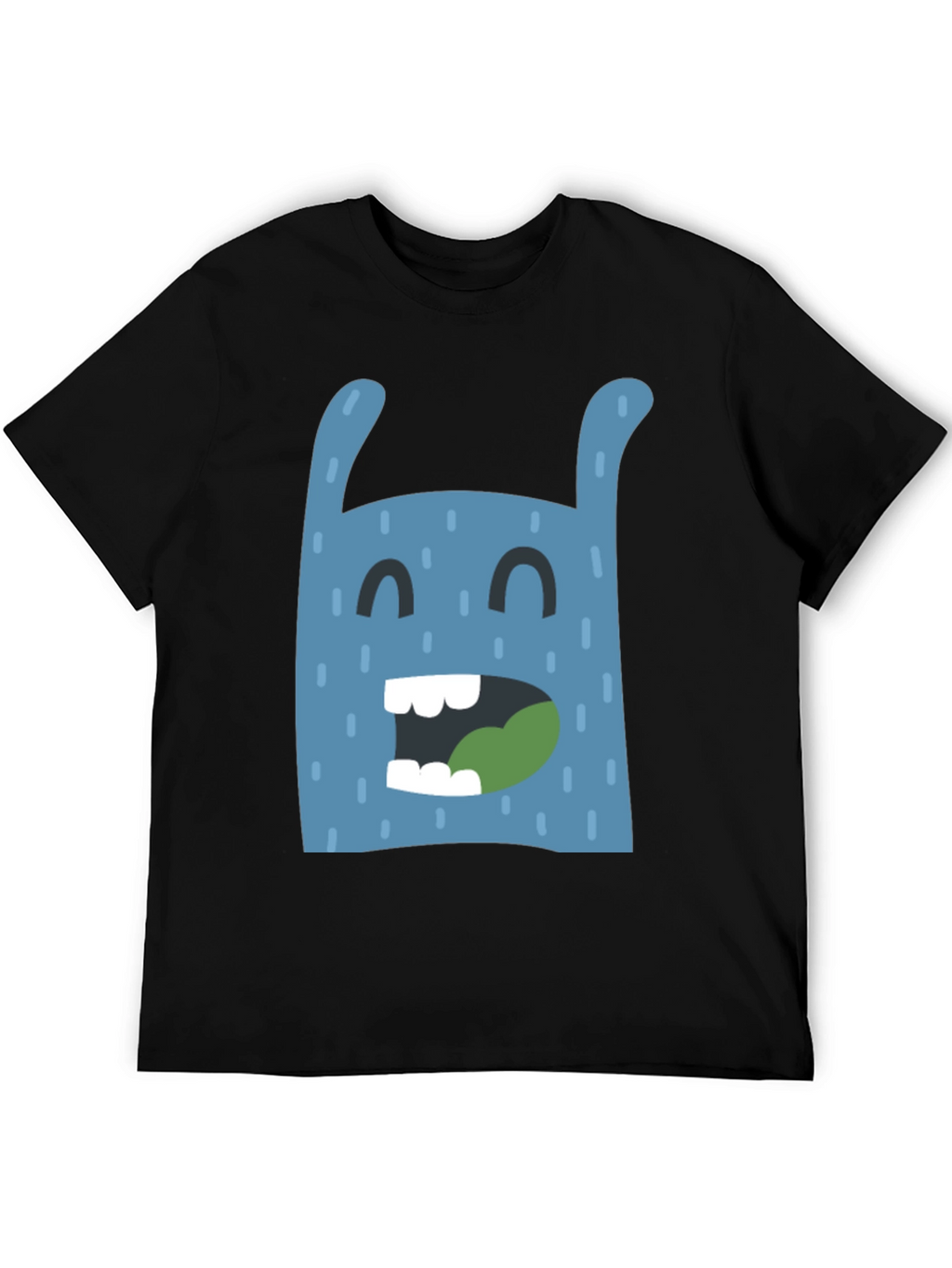 Funny Monster Graphic Black T-Shirt