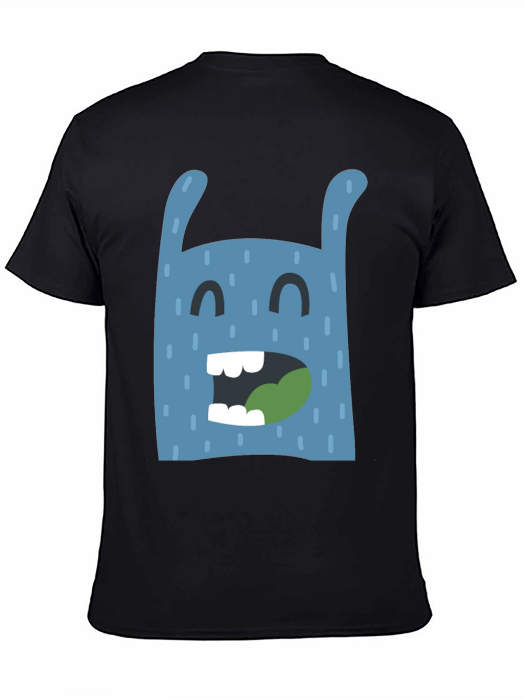 Funny Monster Graphic Black T-Shirt