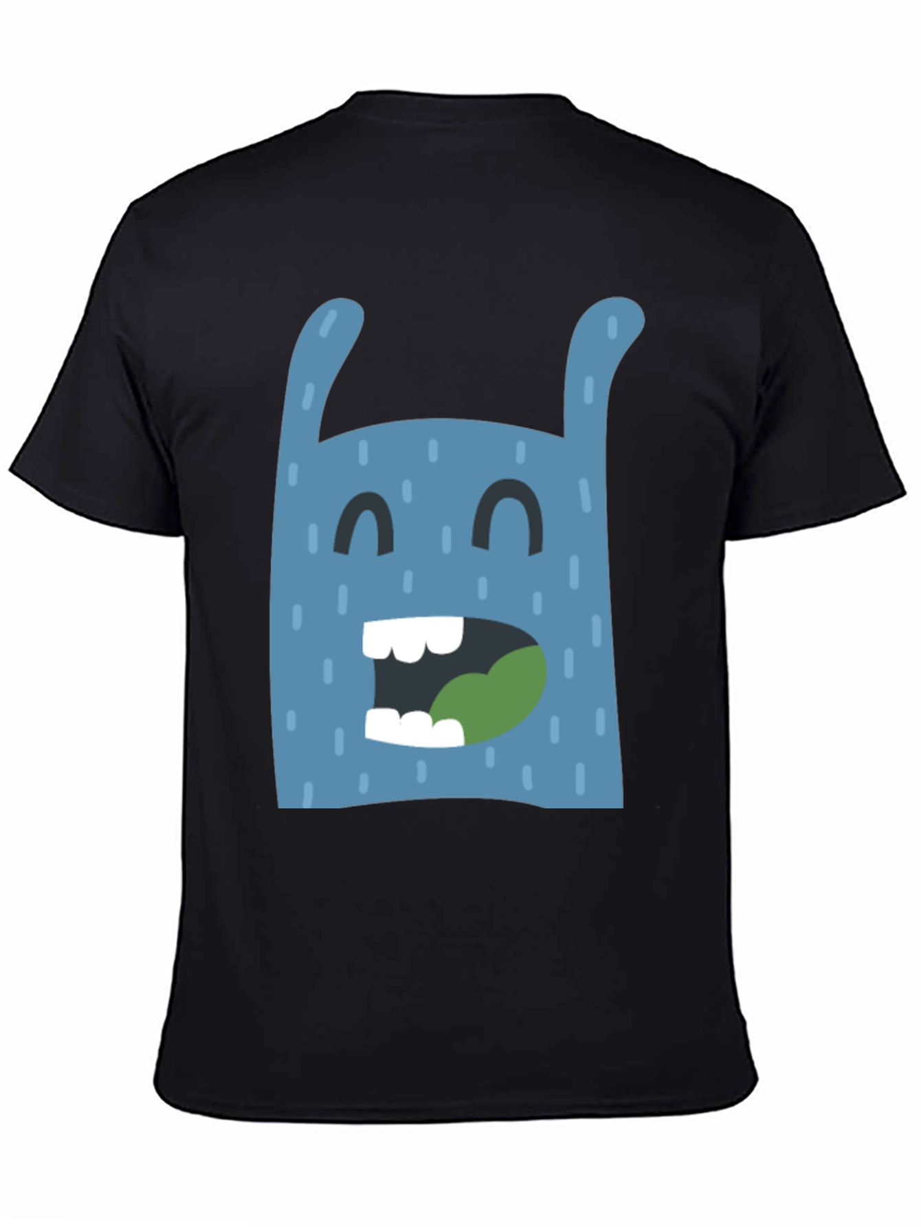 Funny Monster Graphic Black T-Shirt