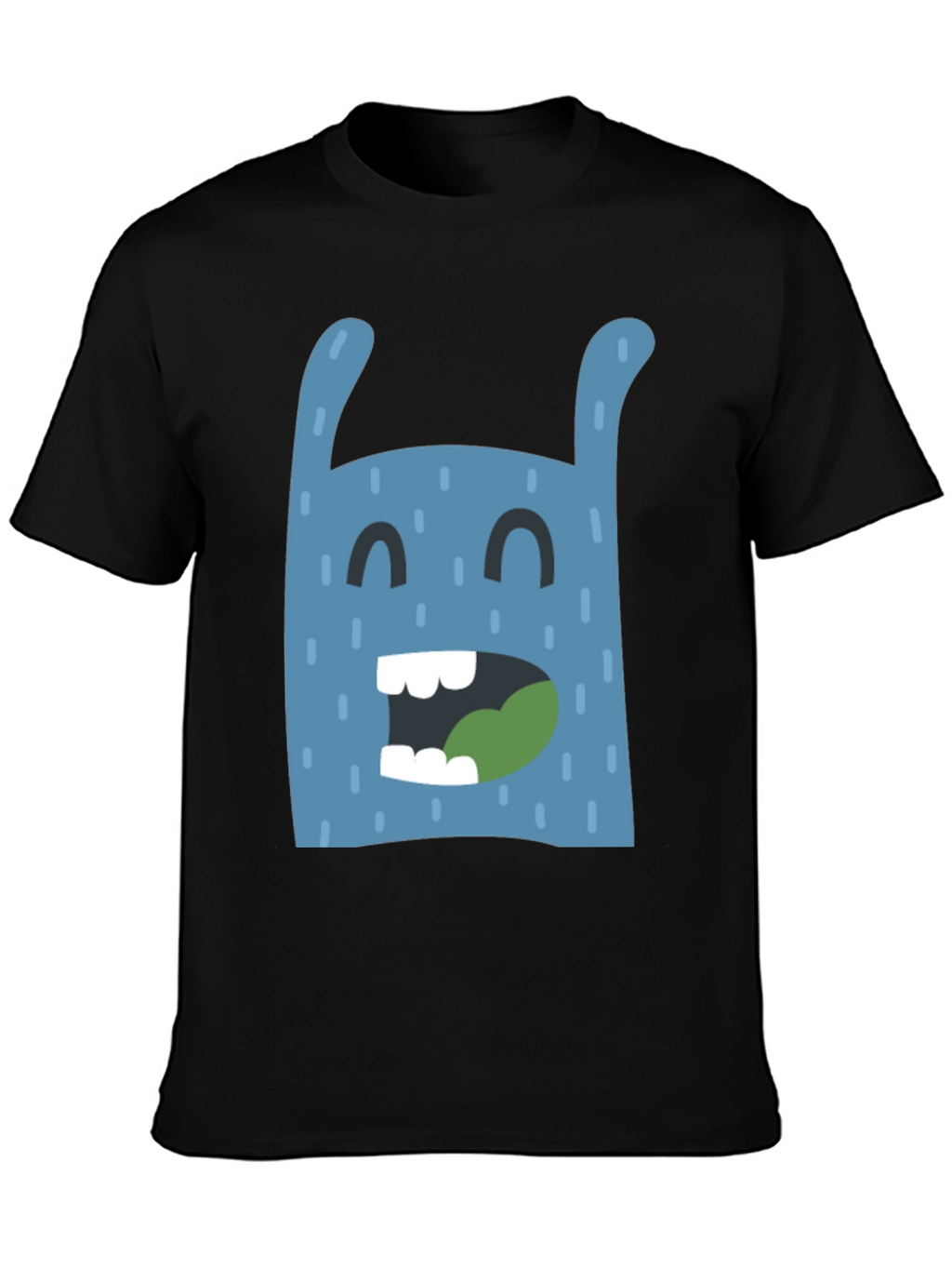 Funny Monster Graphic Black T-Shirt