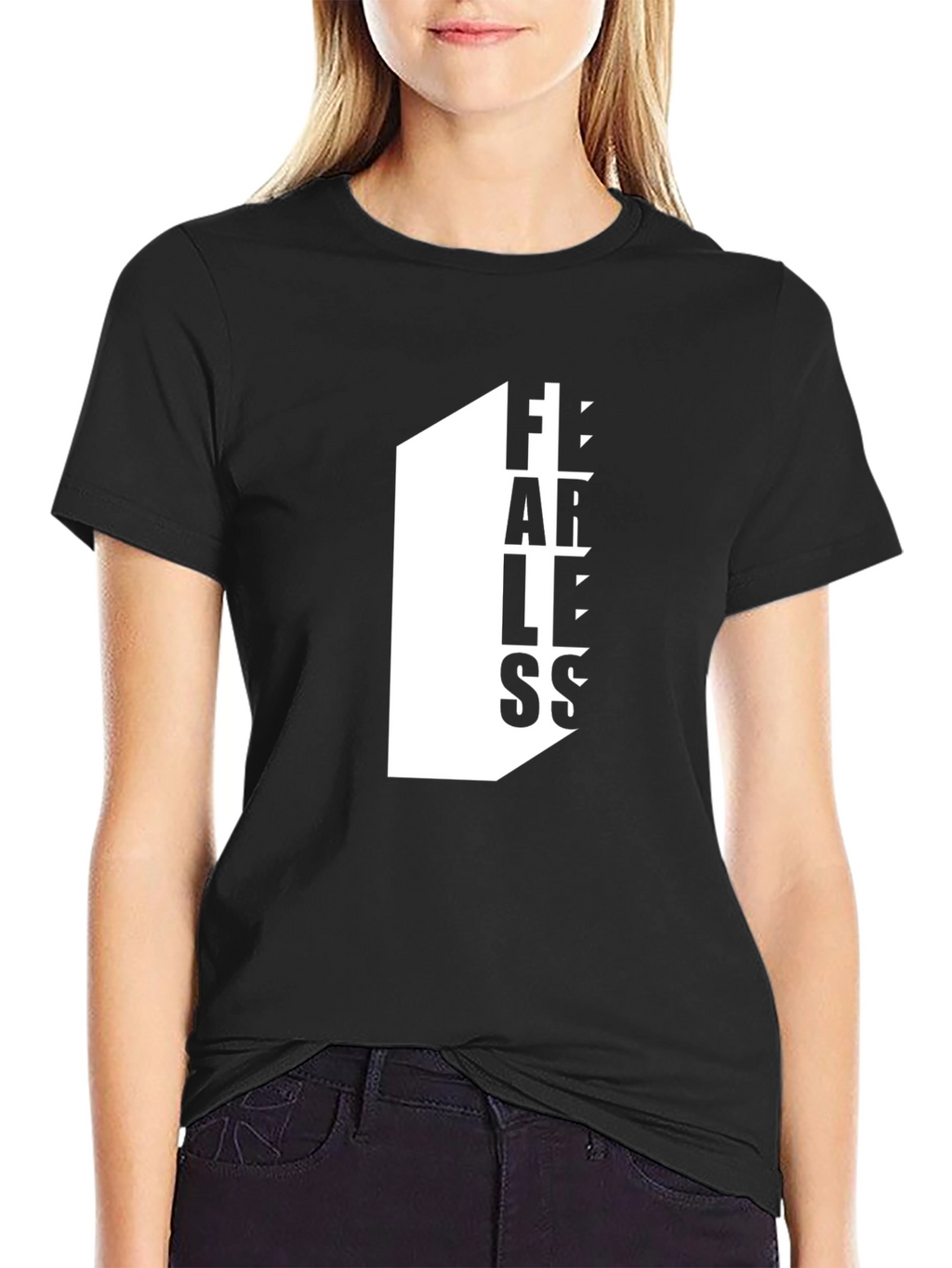 Fearless Graphic Tee - Black Cotton