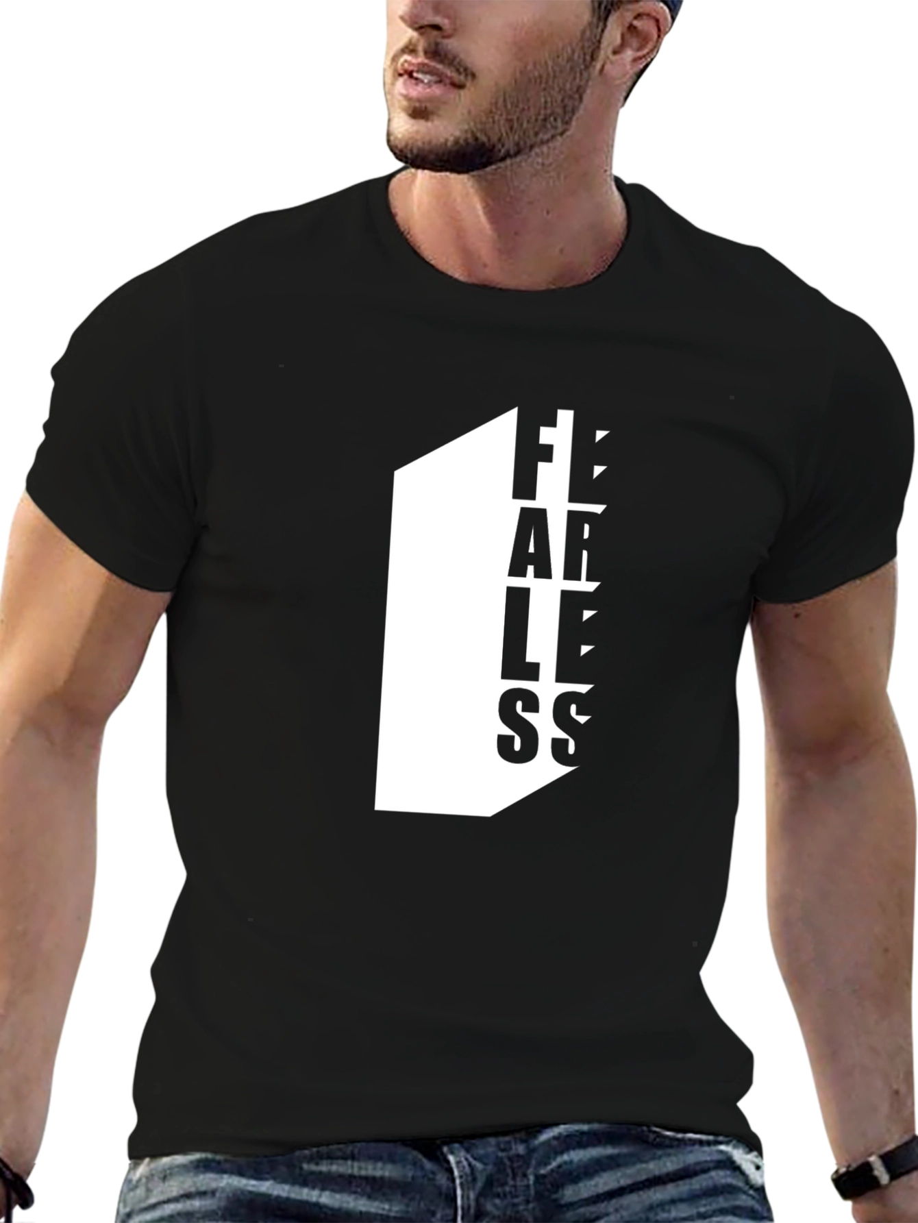 Fearless Graphic Tee - Black Cotton
