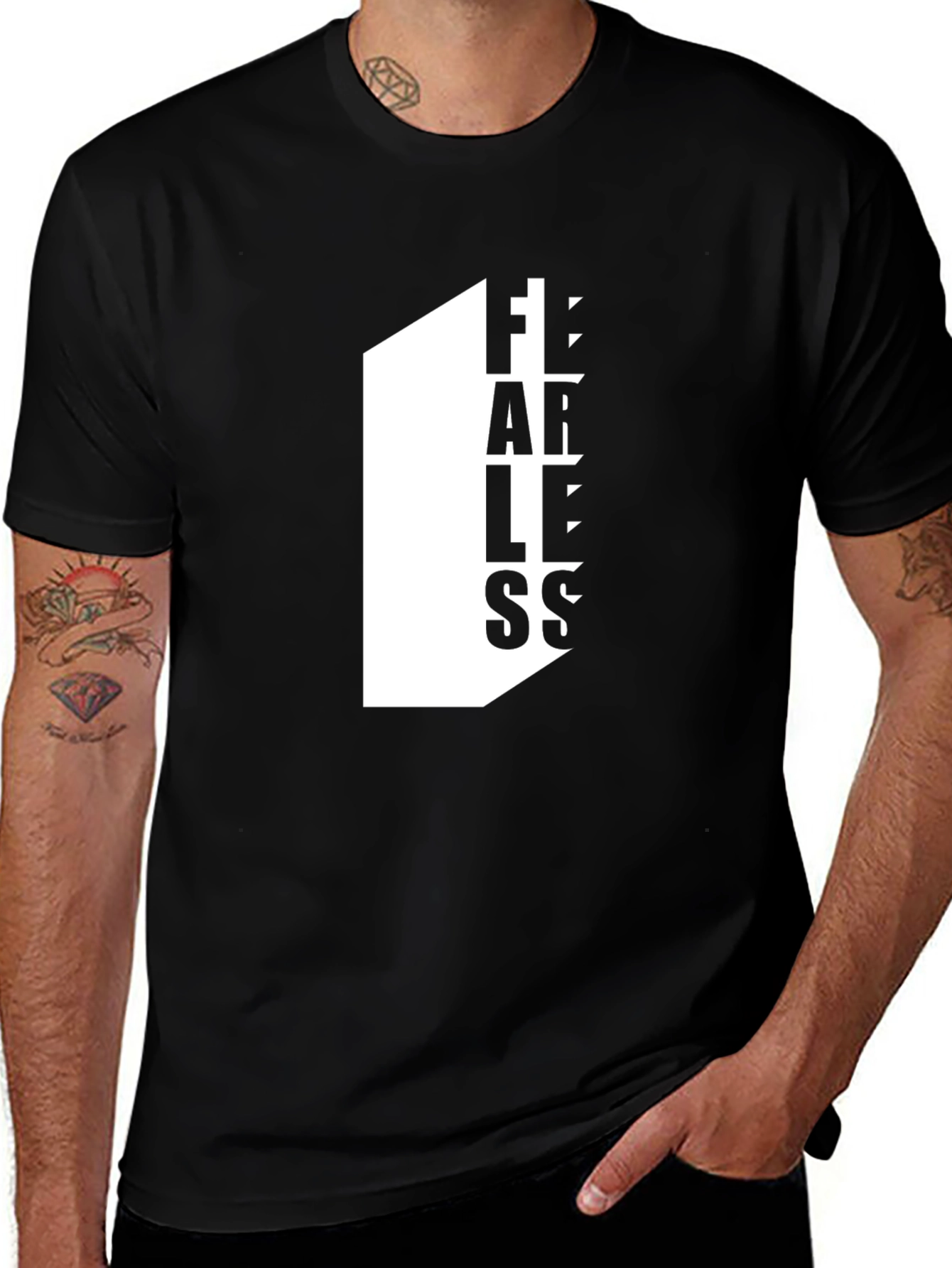 Fearless Graphic Tee - Black Cotton