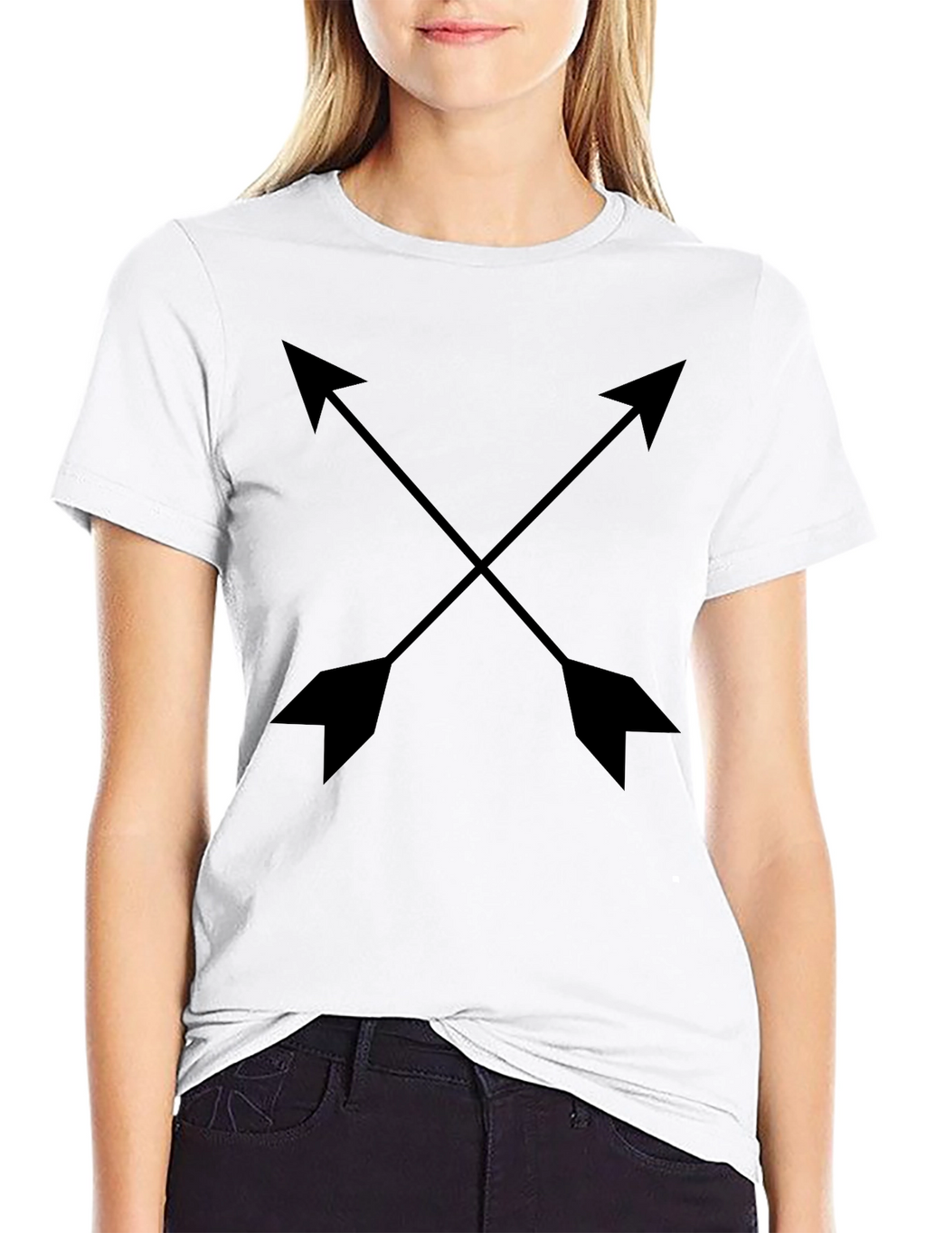 Crossed Arrows Graphic Black T-Shirt
