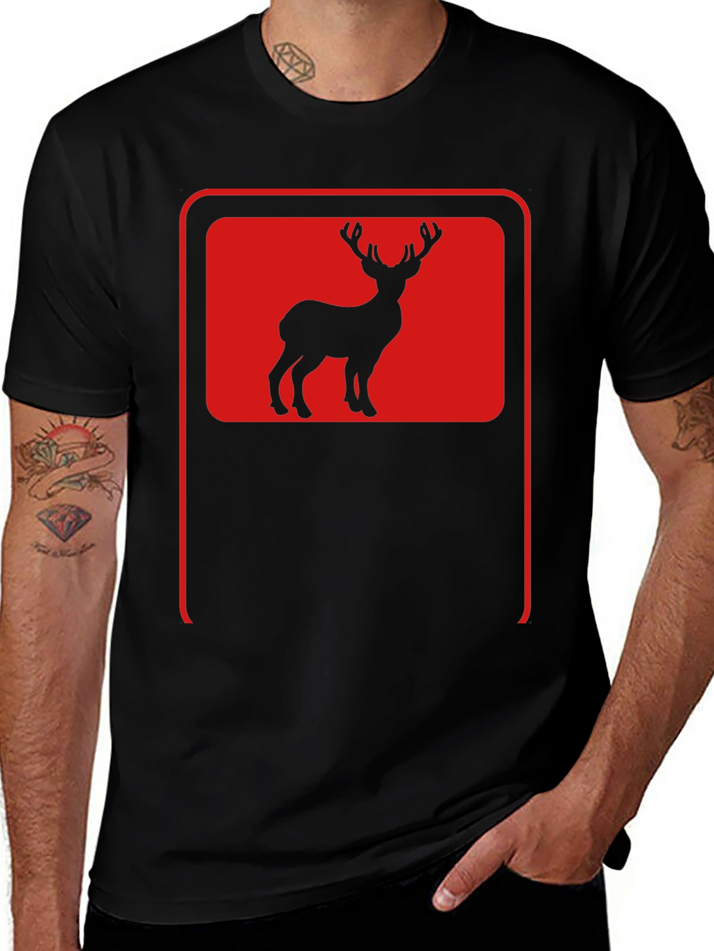 Deer Silhouette Graphic Tee