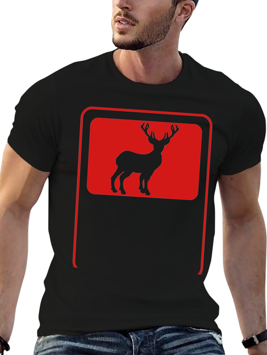 Deer Silhouette Graphic Tee