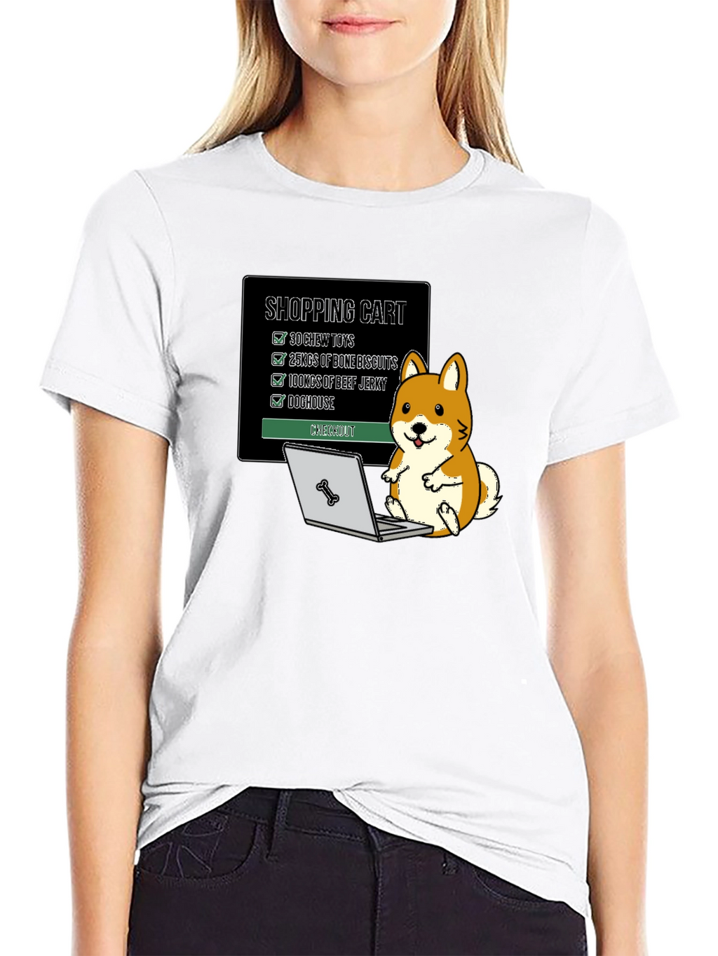 Funny Dog Shopping Cart T-Shirt