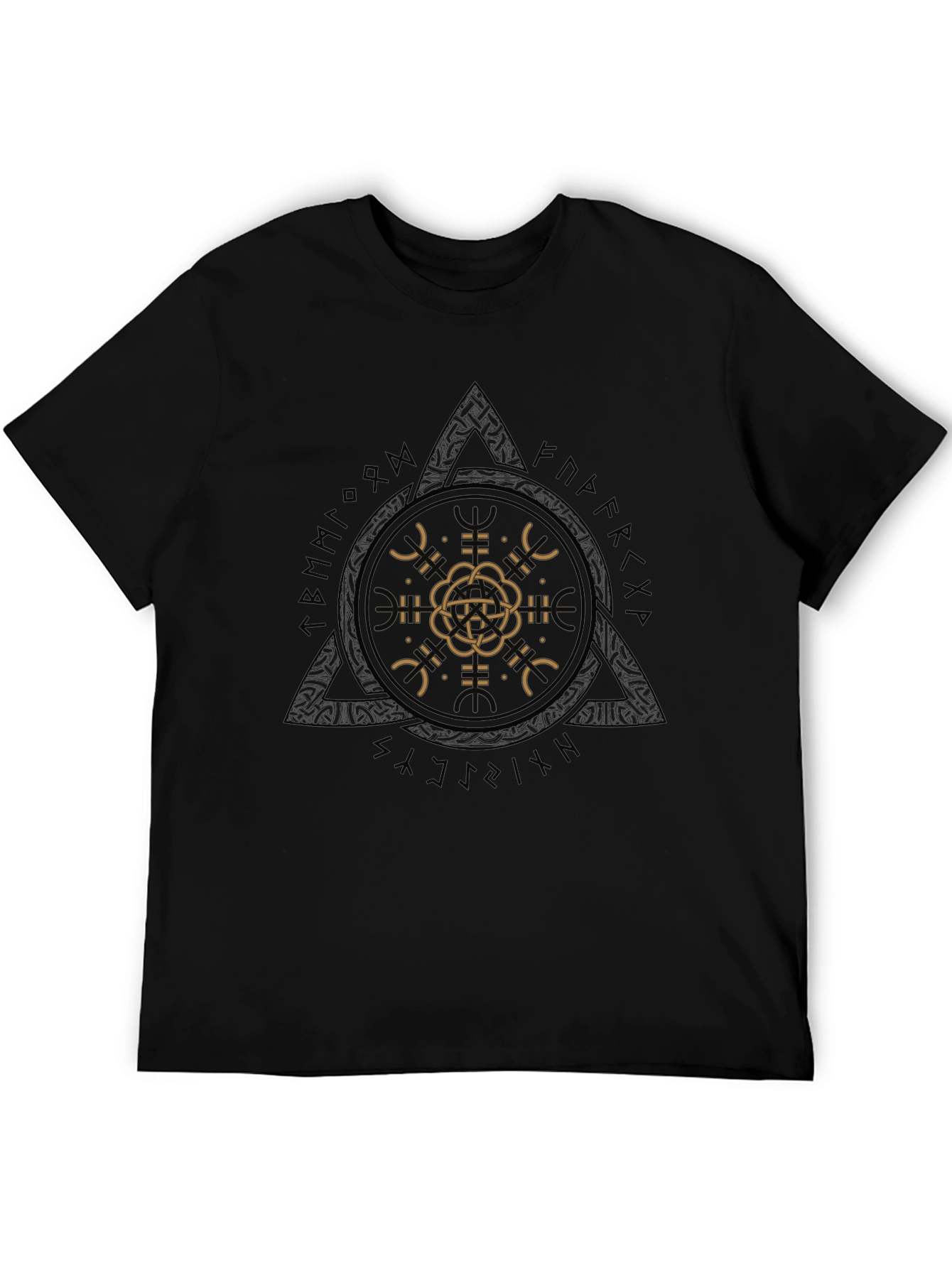 Geometric Graphic Tee - Mens Black T-Shirt
