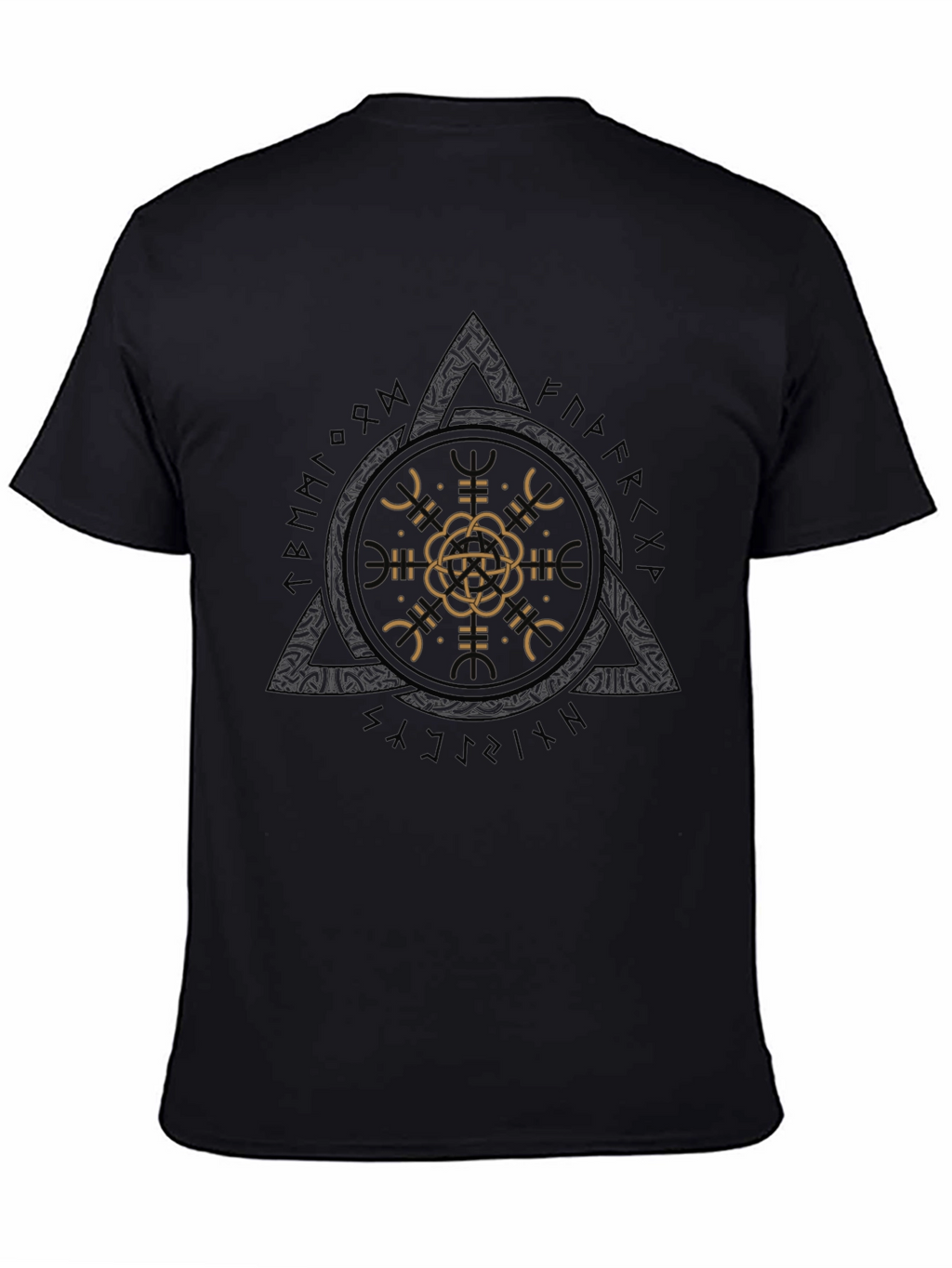 Geometric Graphic Tee - Mens Black T-Shirt