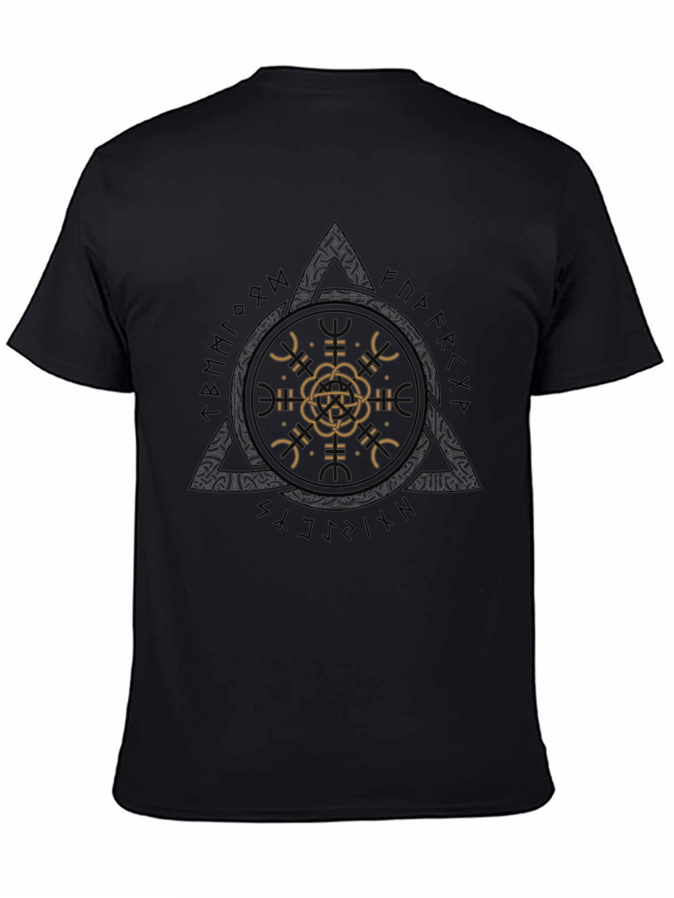Geometric Graphic Tee - Mens Black T-Shirt