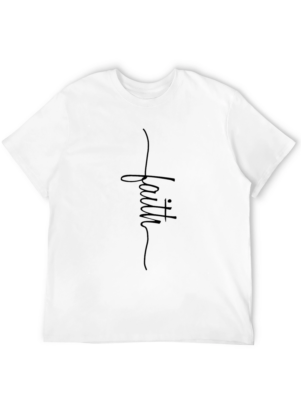 Faith Script Black T-Shirt - Christian Apparel