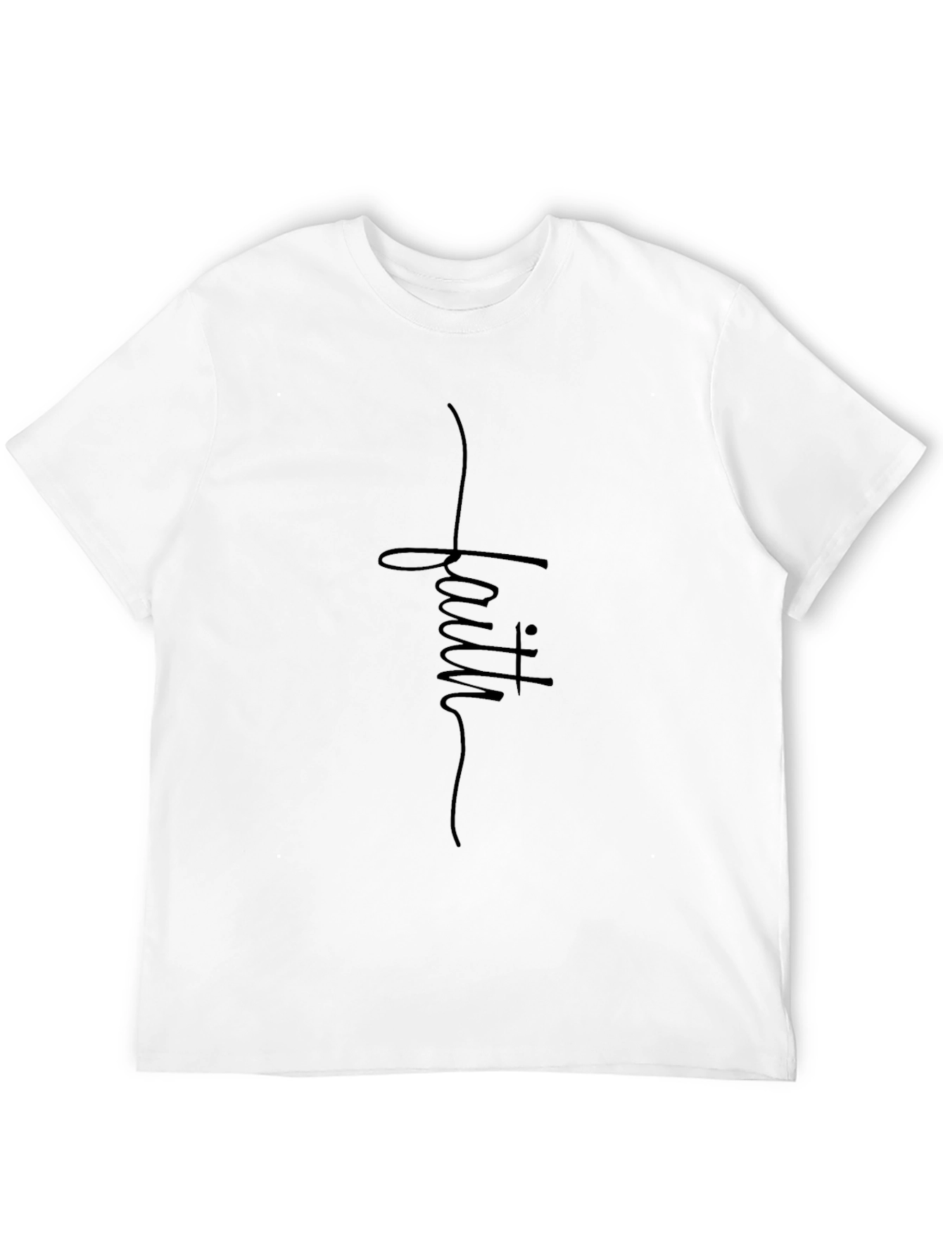 Faith Script Black T-Shirt - Christian Apparel