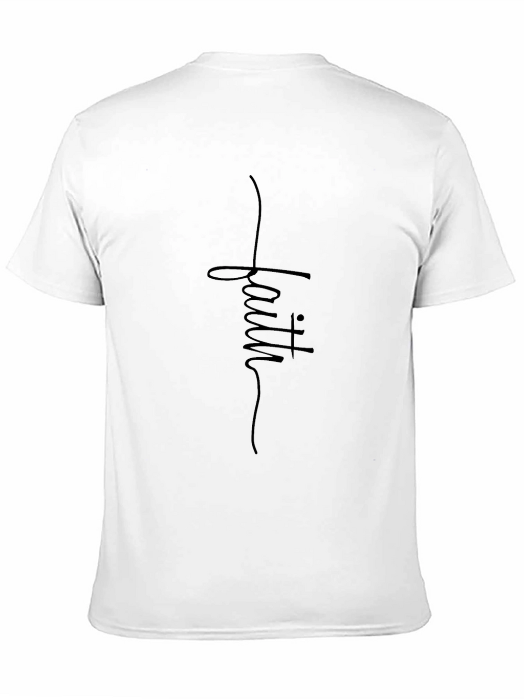 Faith Script Black T-Shirt - Christian Apparel