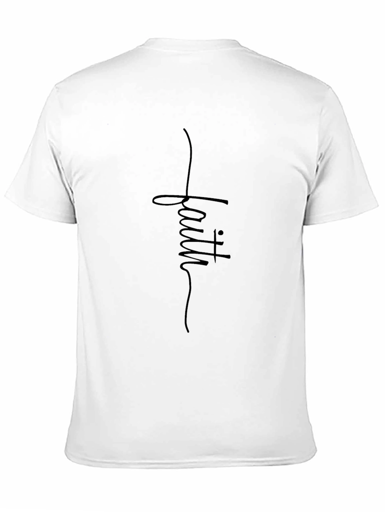 Faith Script Black T-Shirt - Christian Apparel
