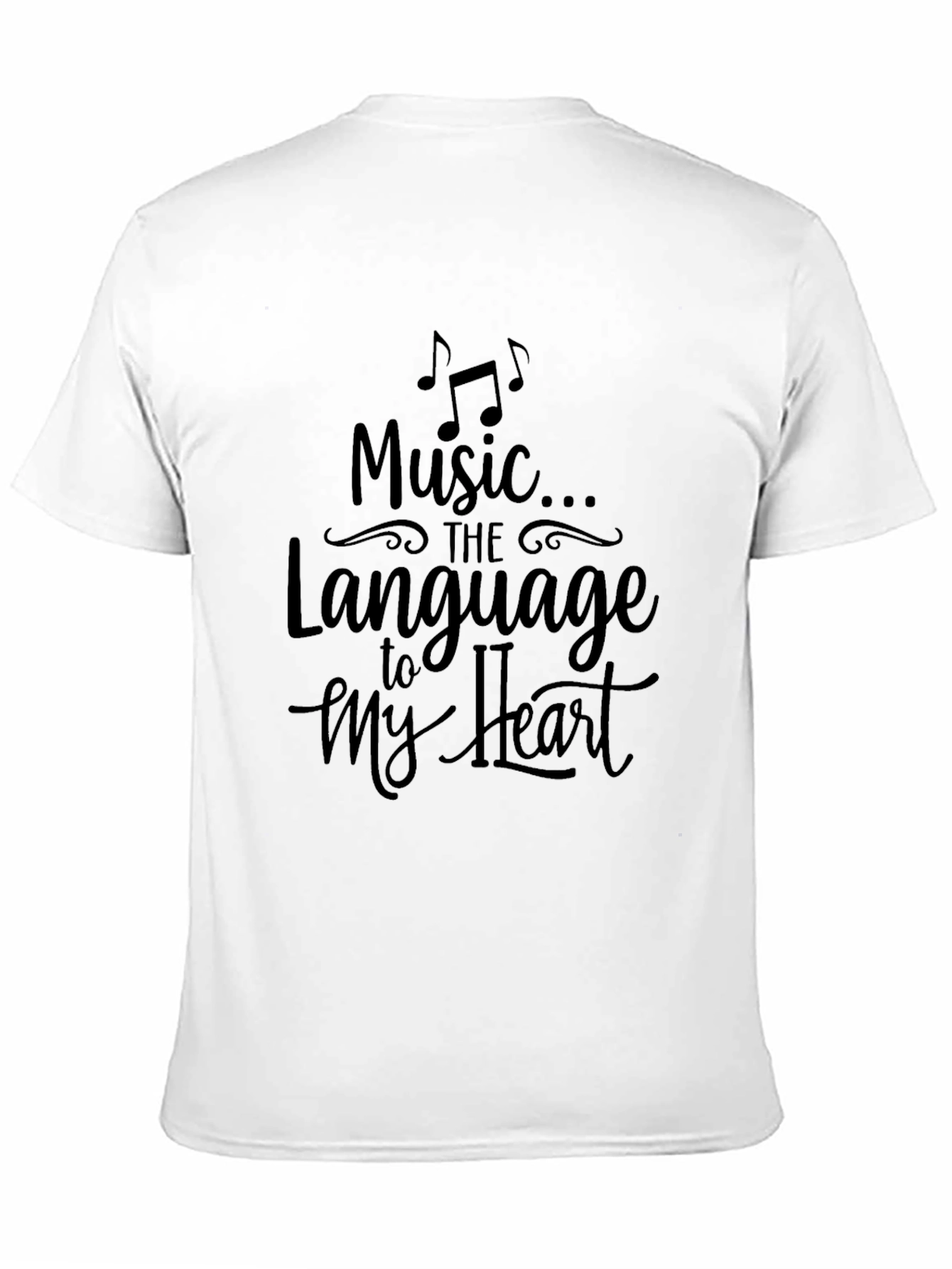 Music to My Heart Graphic Tee - Black Casual T-Shirt