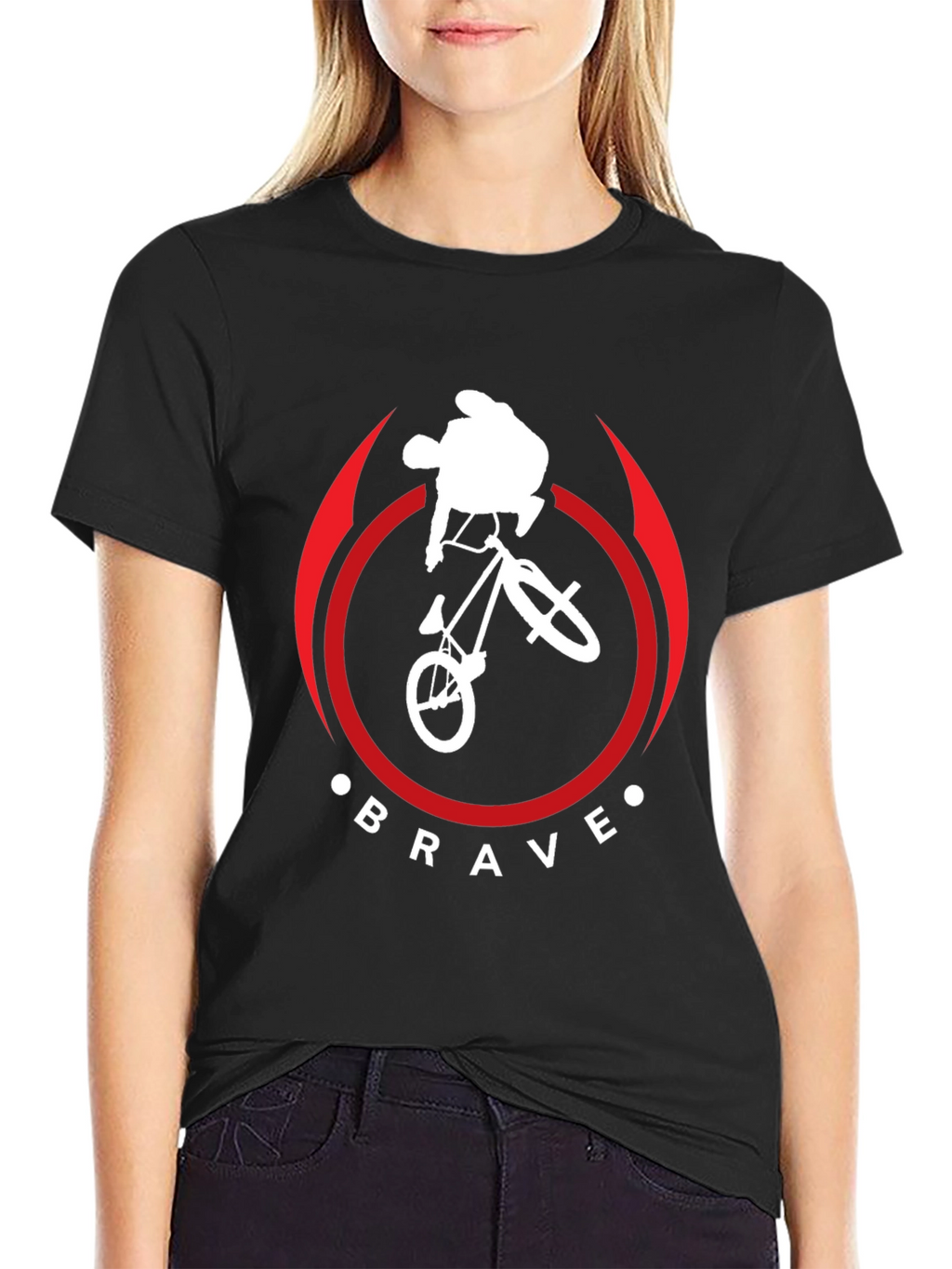 Brave BMX Bike Stunt T-Shirt - Black