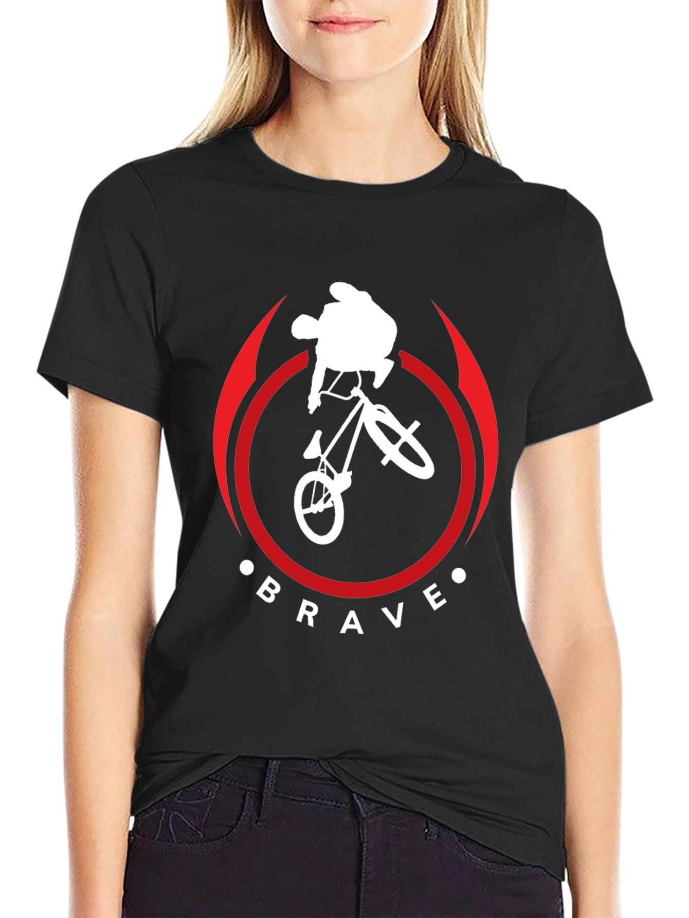 Brave BMX Bike Stunt T-Shirt - Black
