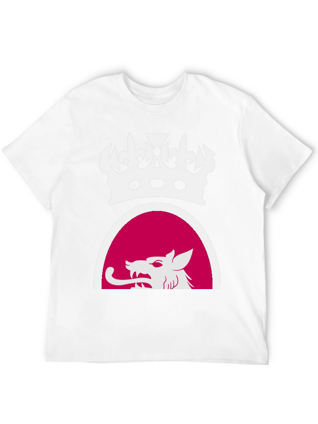 Black Tee with Crown and Wolf Design