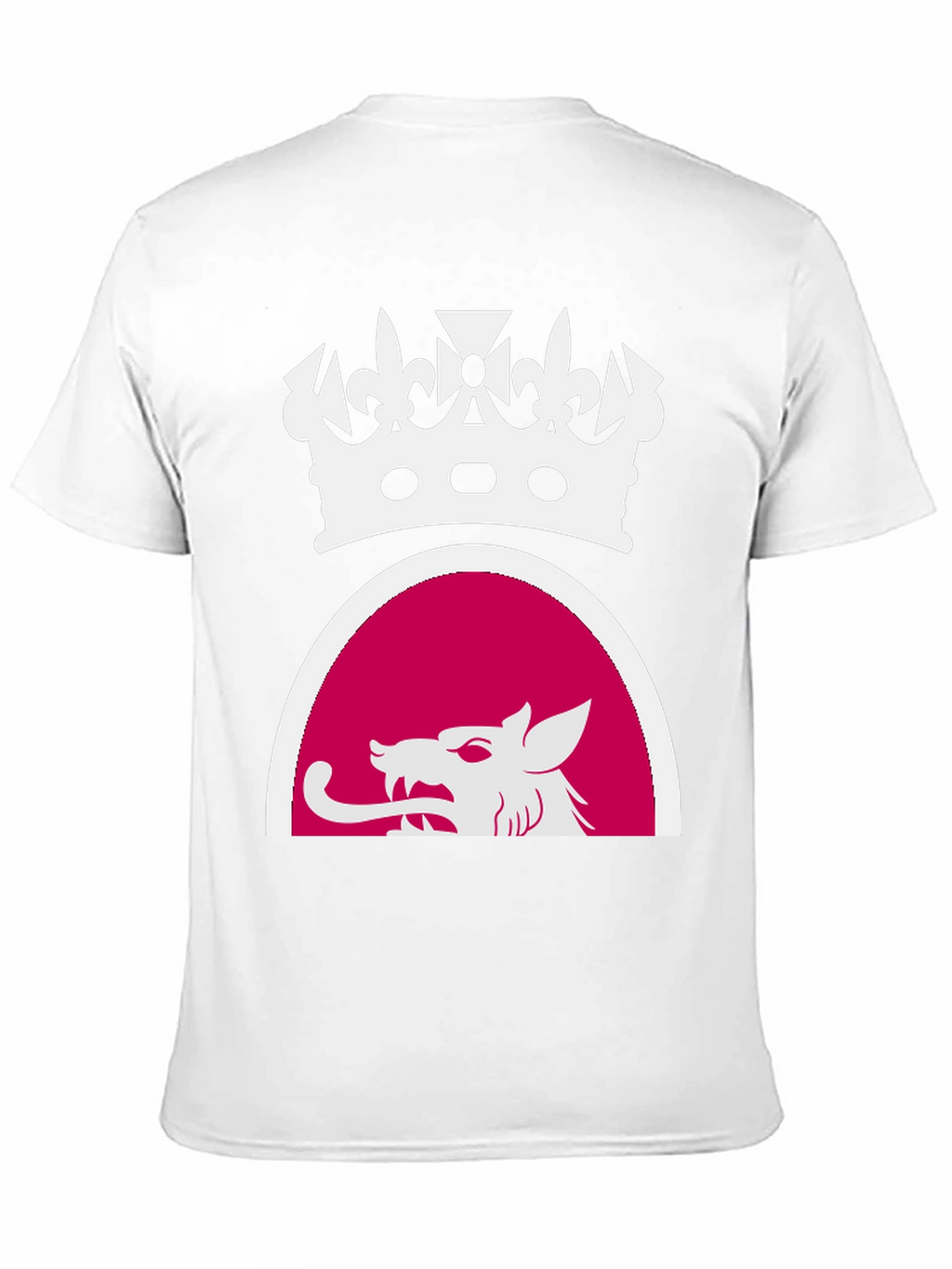 Black Tee with Crown and Wolf Design