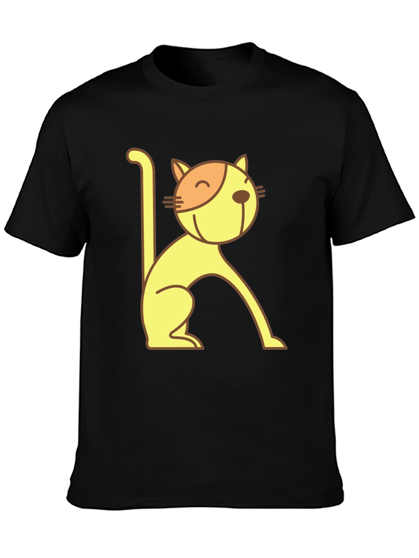 Cool Cat Tee - Black Cotton Graphic T-Shirt