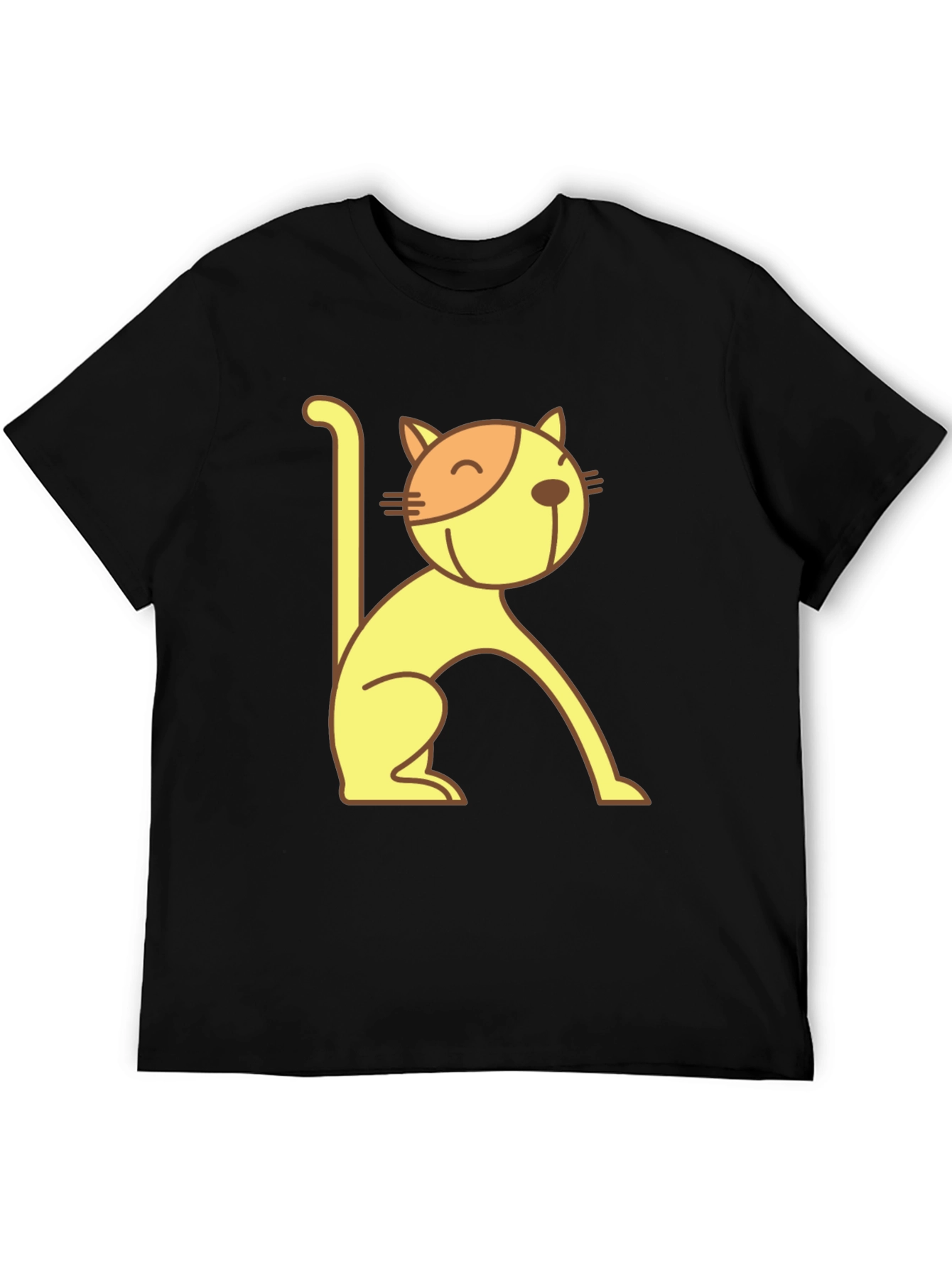 Cool Cat Tee - Black Cotton Graphic T-Shirt