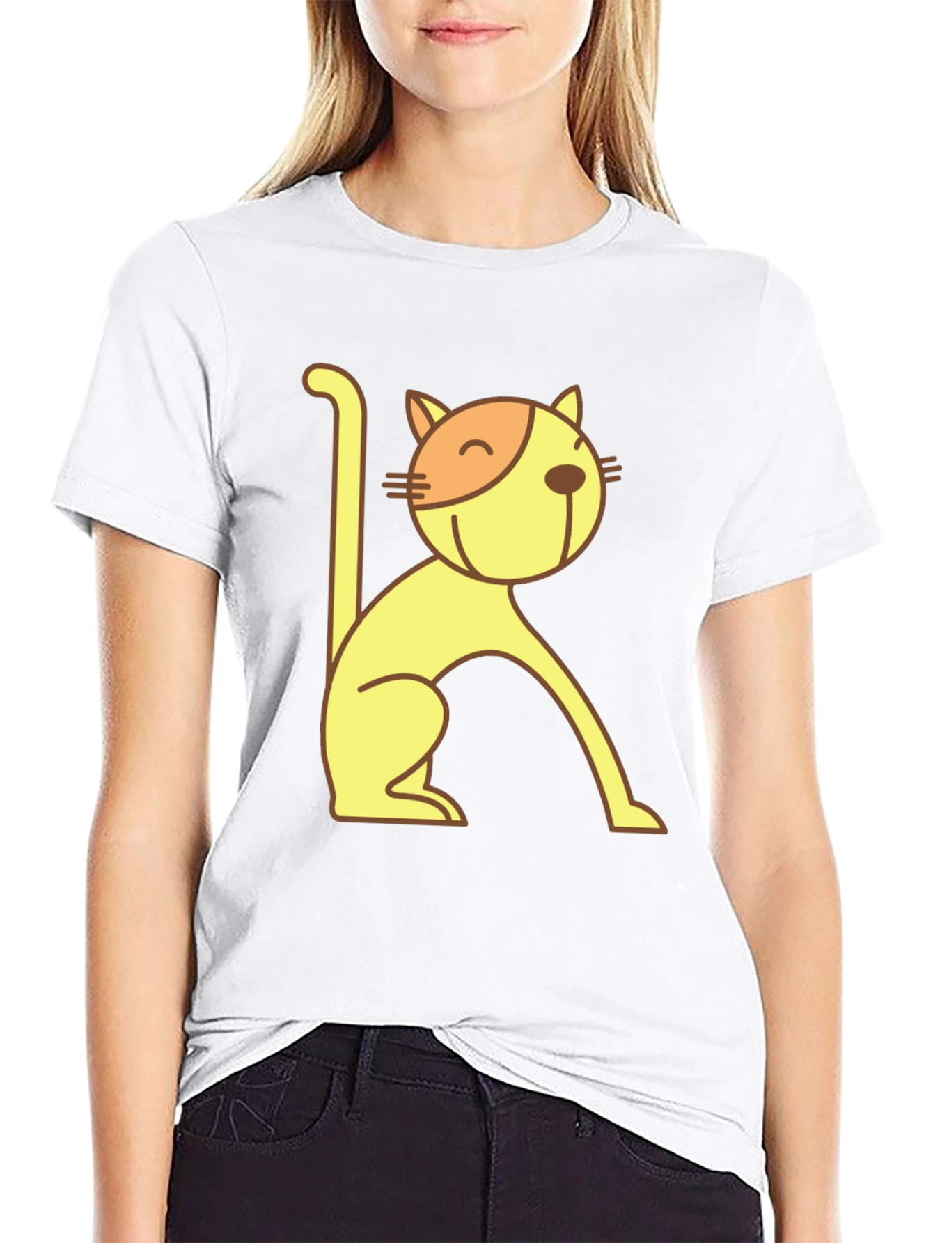 Cool Cat Tee - Black Cotton Graphic T-Shirt