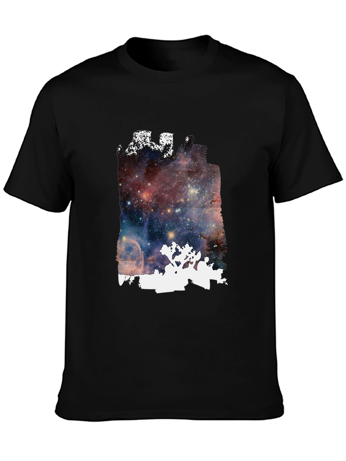 Galaxy Joshua Tree Graphic Tee - Black Cotton Blend