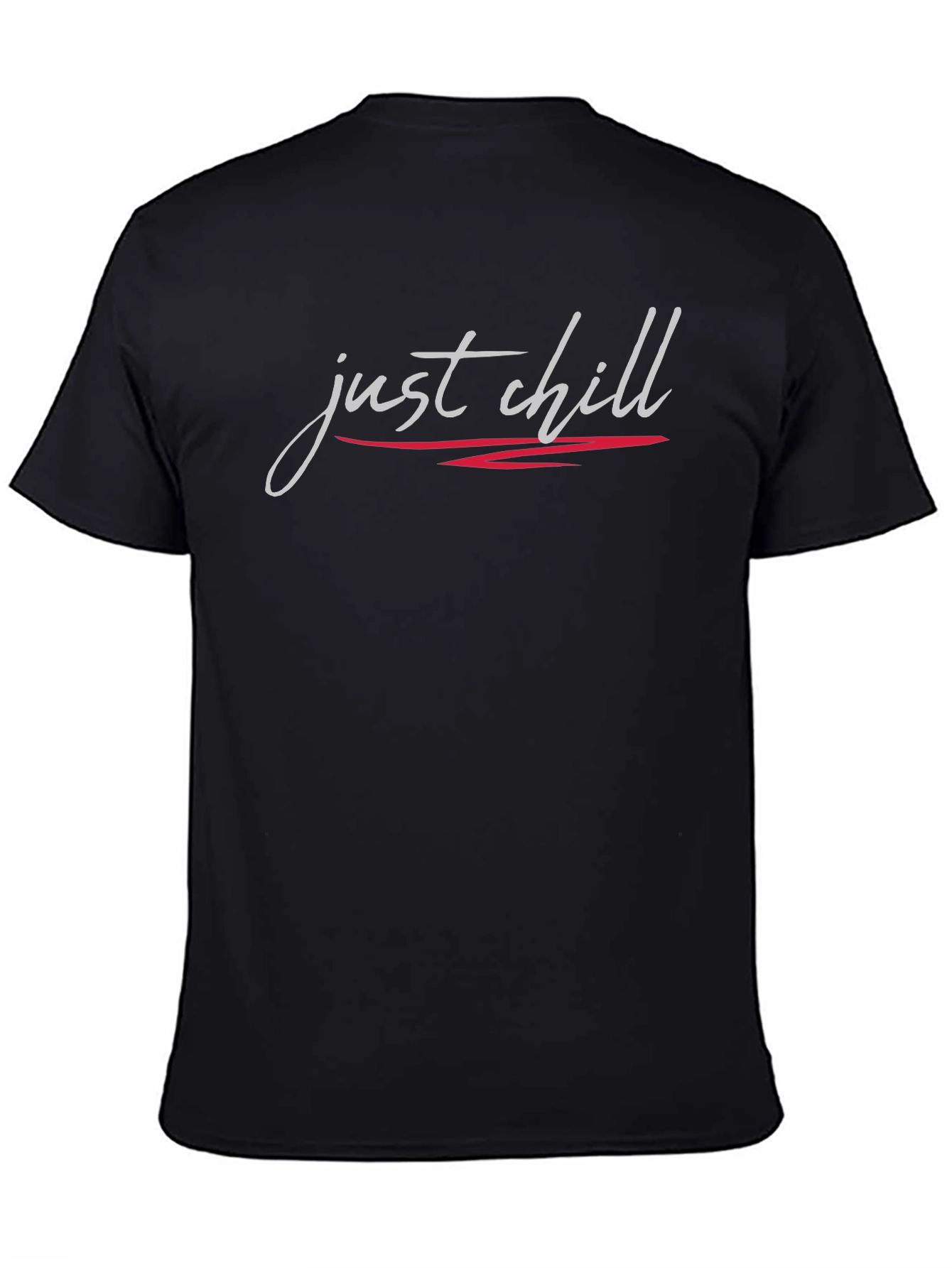 Just Chill Graphic Tee - Black Casual T-Shirt