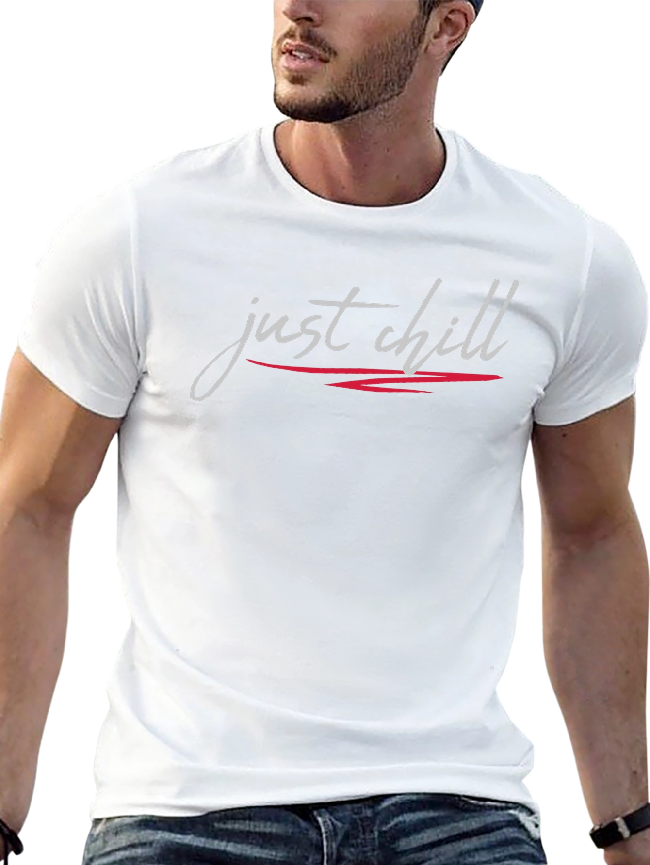 Just Chill Graphic Tee - Black Casual T-Shirt