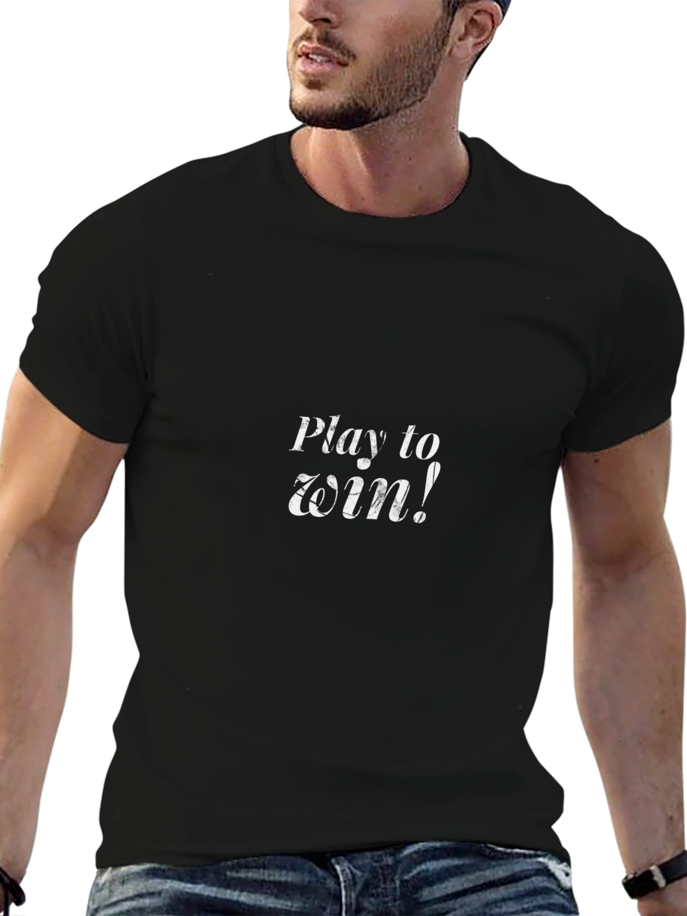 Play to Win Black Graphic Tee