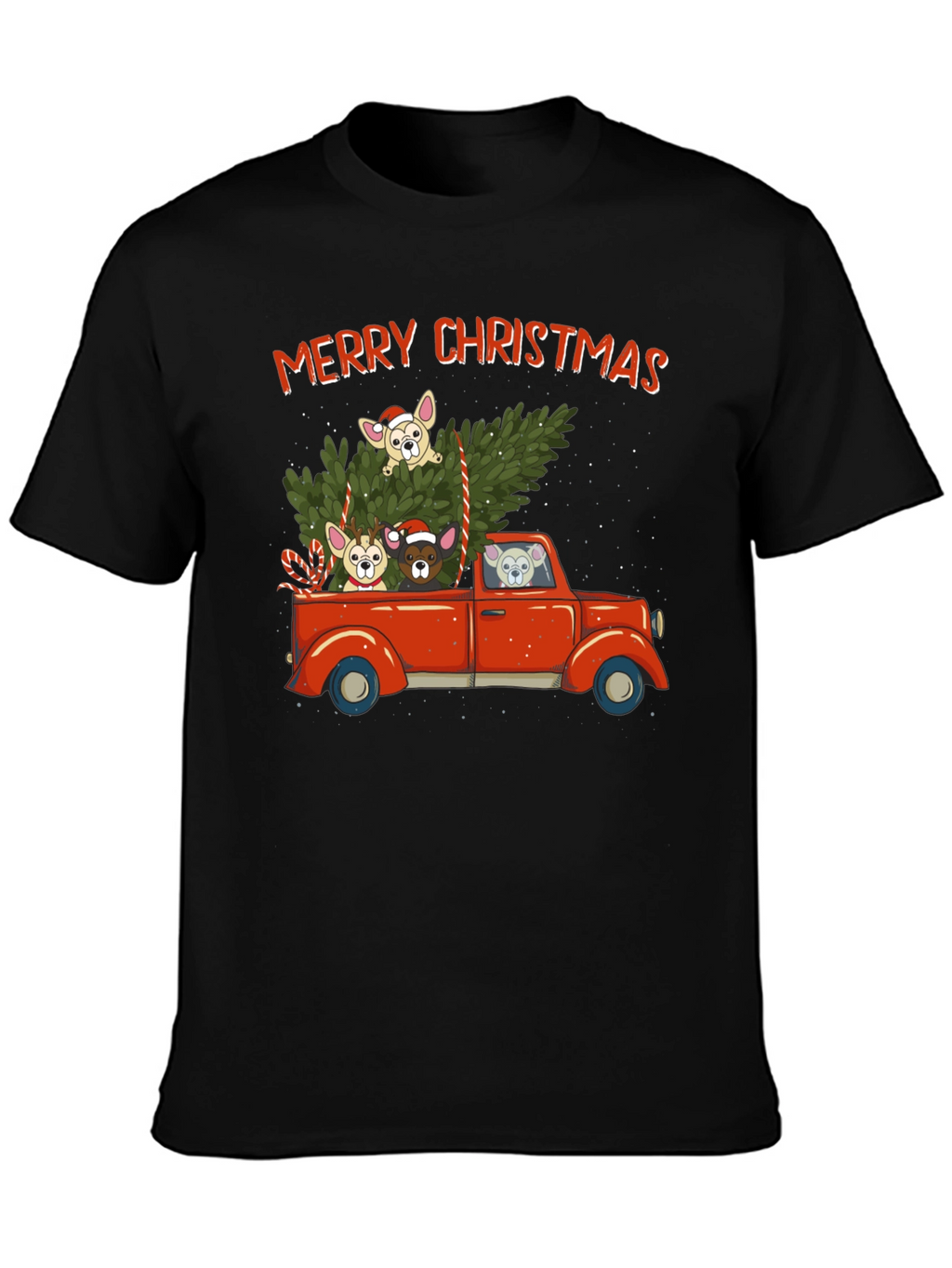 Merry Christmas Dog Truck T-Shirt