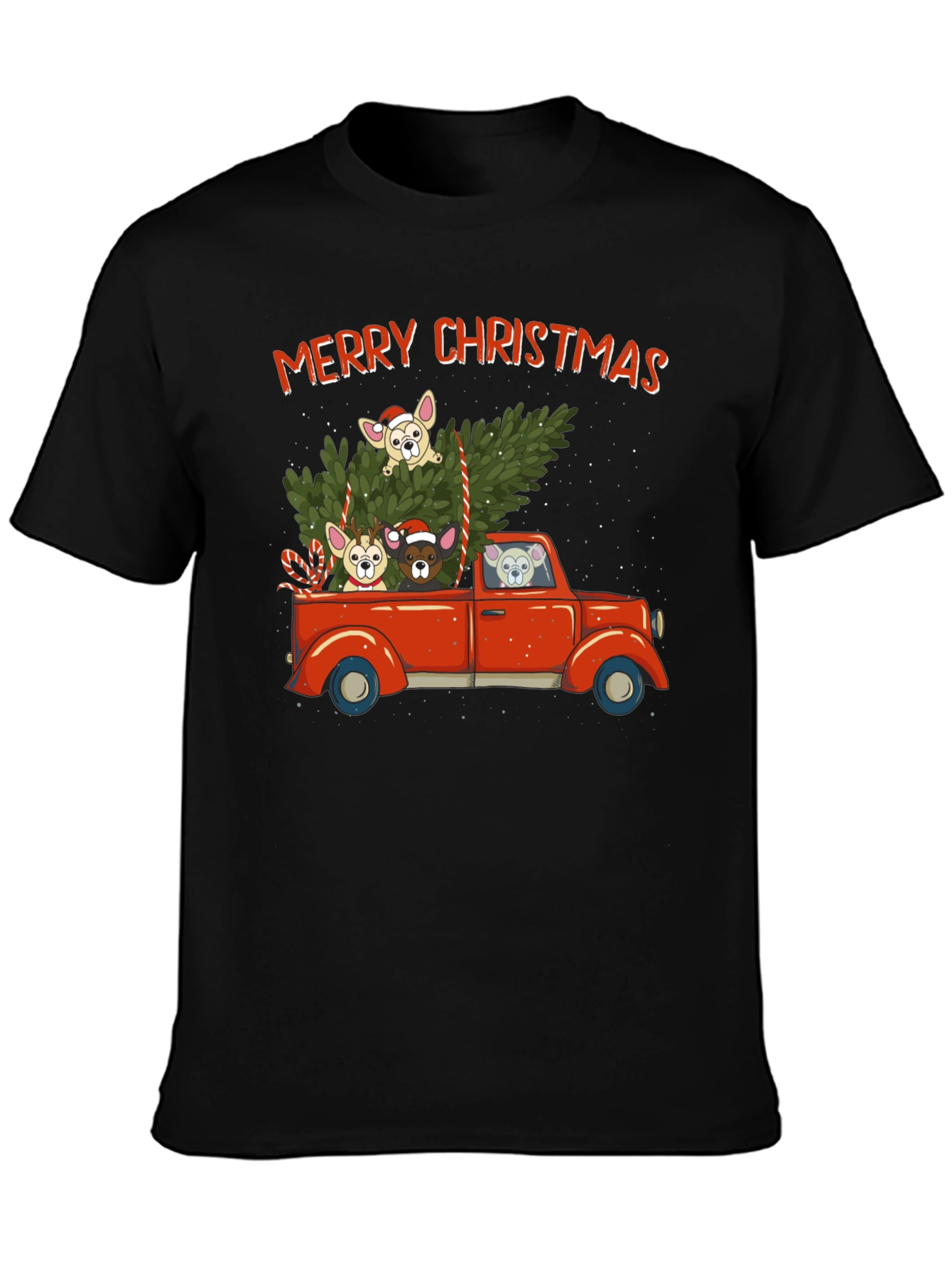Merry Christmas Dog Truck T-Shirt
