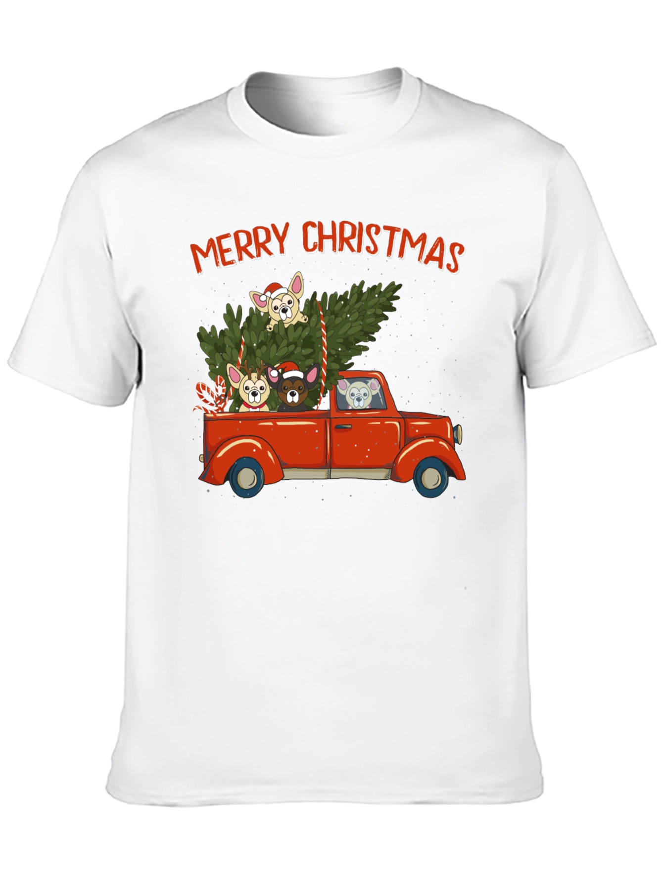 Merry Christmas Dog Truck T-Shirt