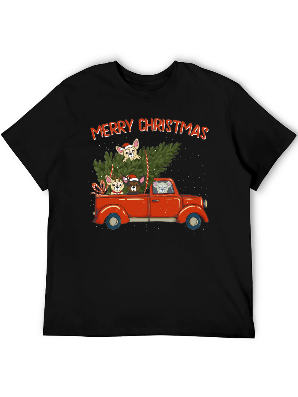 Merry Christmas Dog Truck T-Shirt