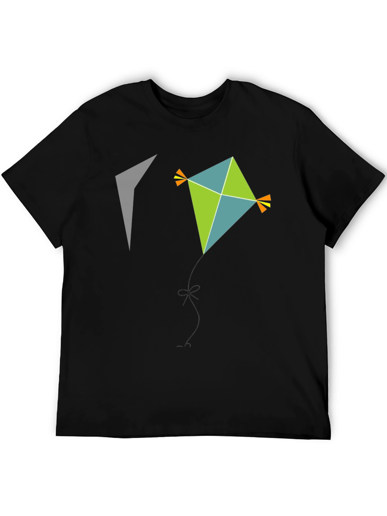 Kite Graphic Tee - Black Cotton Casual Wear