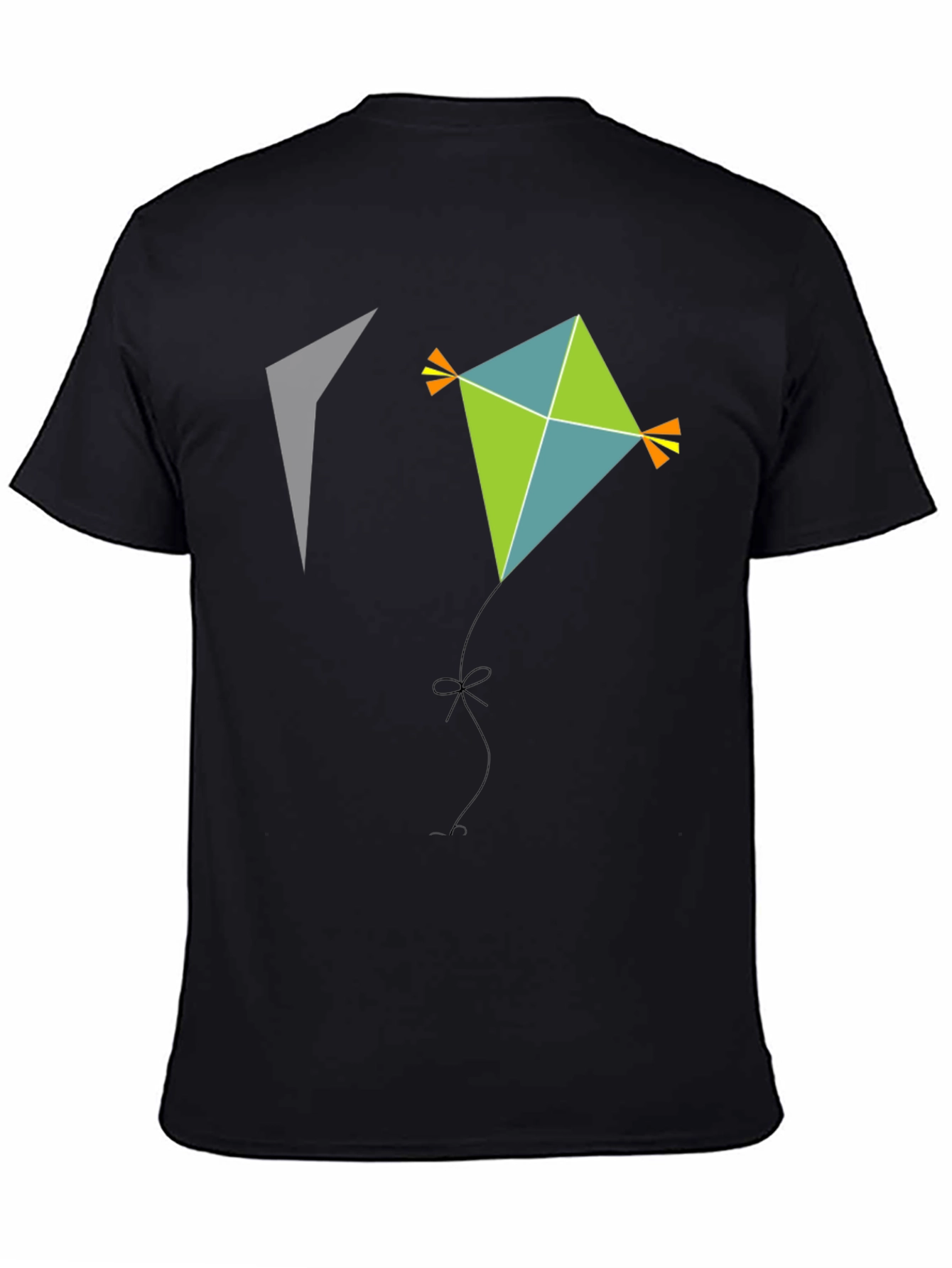 Kite Graphic Tee - Black Cotton Casual Wear