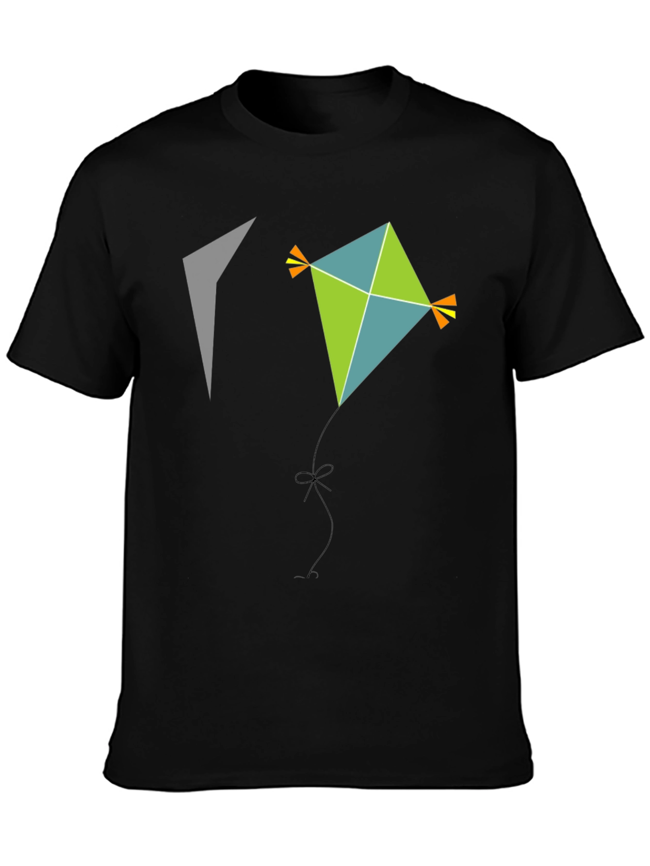 Kite Graphic Tee - Black Cotton Casual Wear