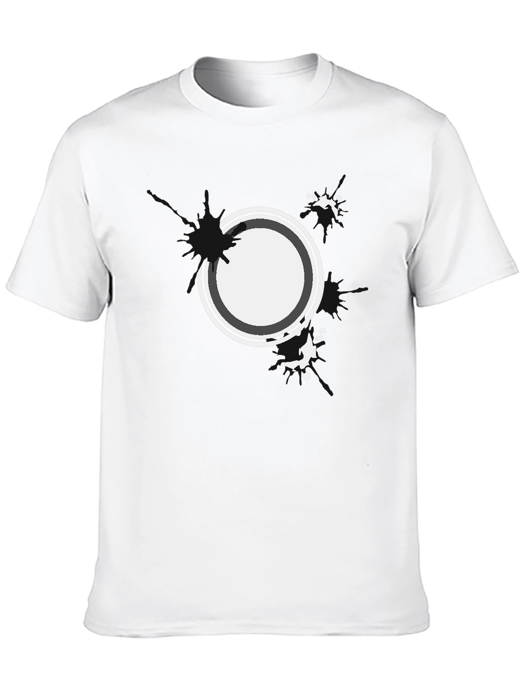 Abstract Circle Graphic Black T-Shirt