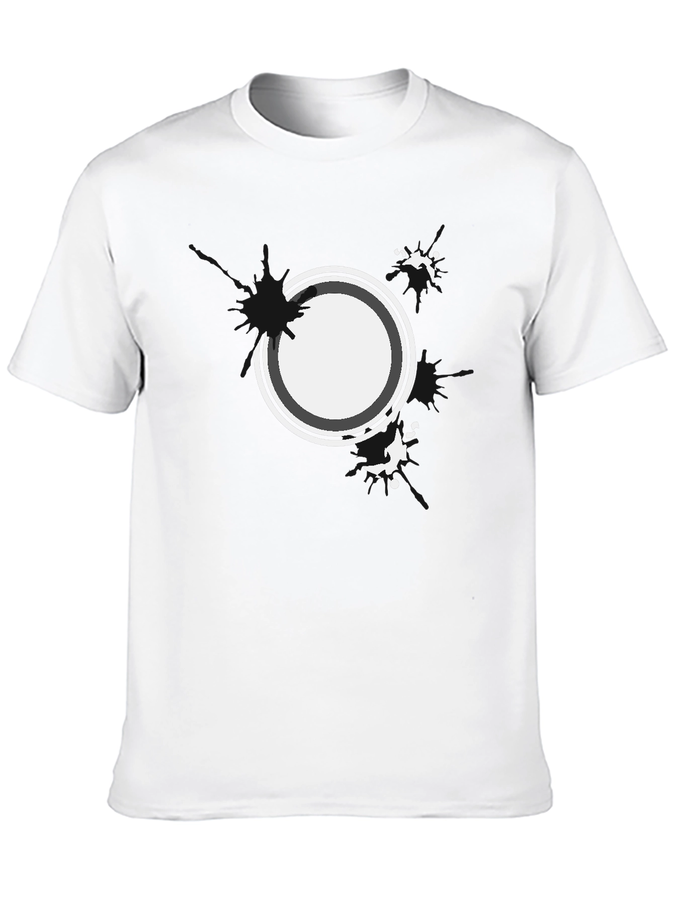 Abstract Circle Graphic Black T-Shirt