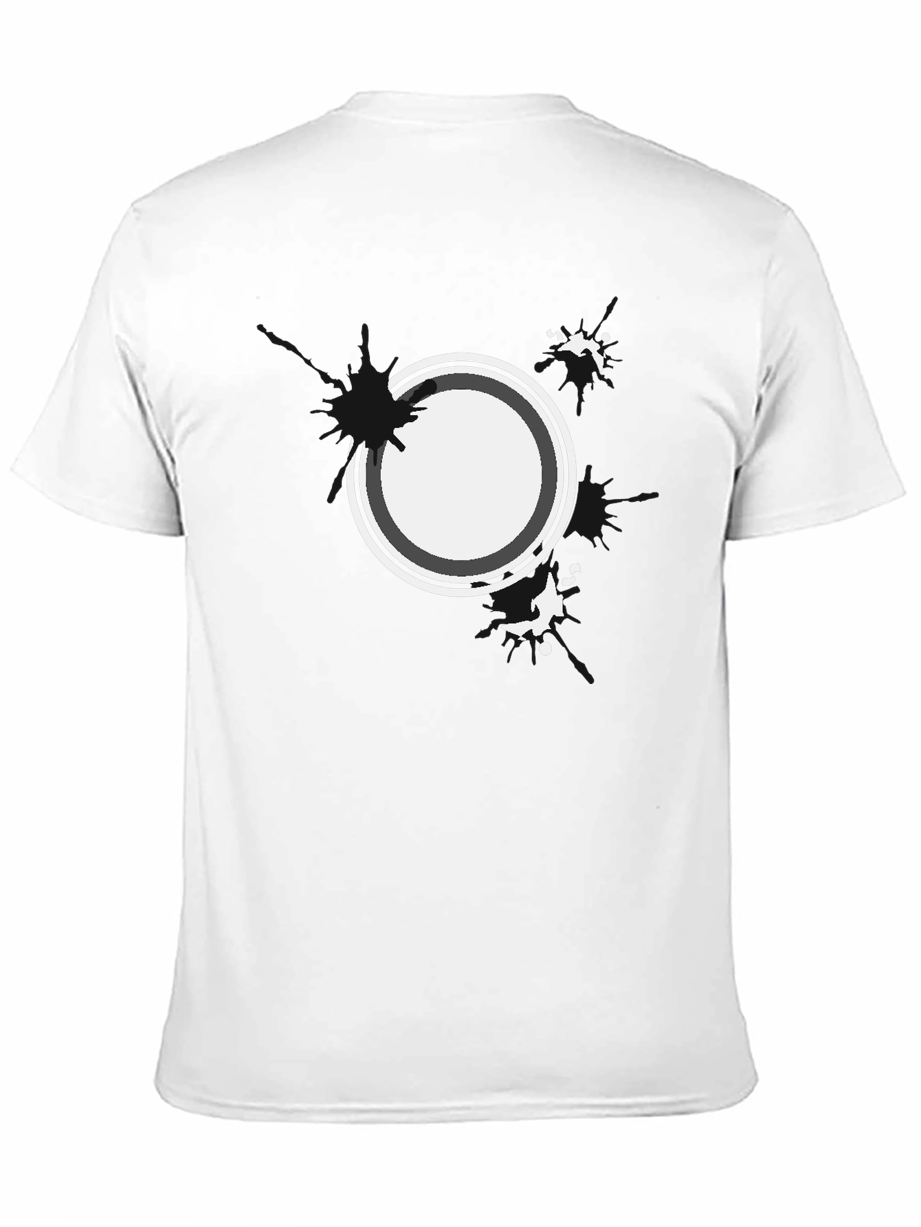 Abstract Circle Graphic Black T-Shirt