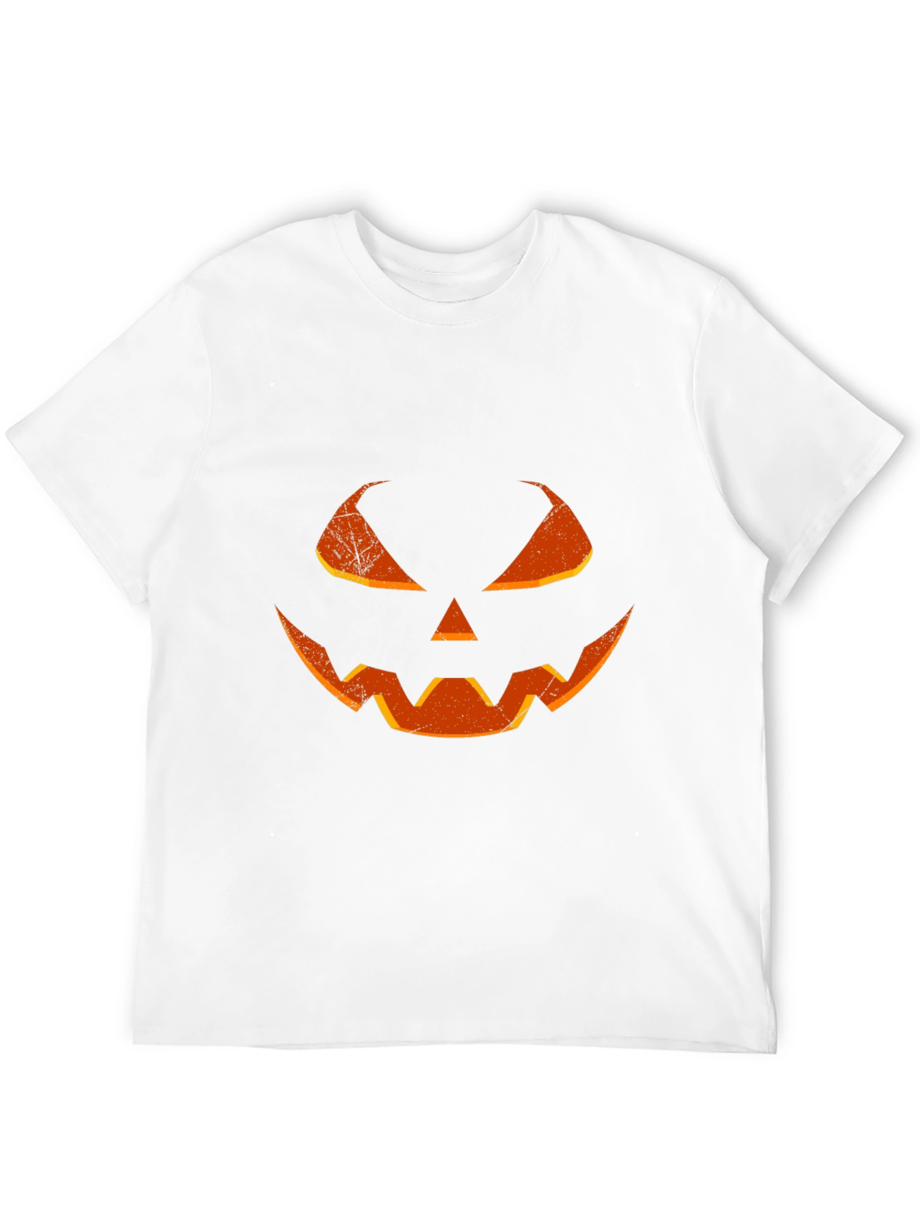Halloween Pumpkin Face T-Shirt - Mens Black Tee
