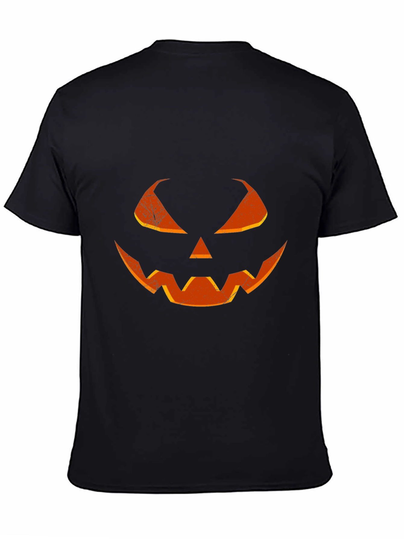 Halloween Pumpkin Face T-Shirt - Mens Black Tee