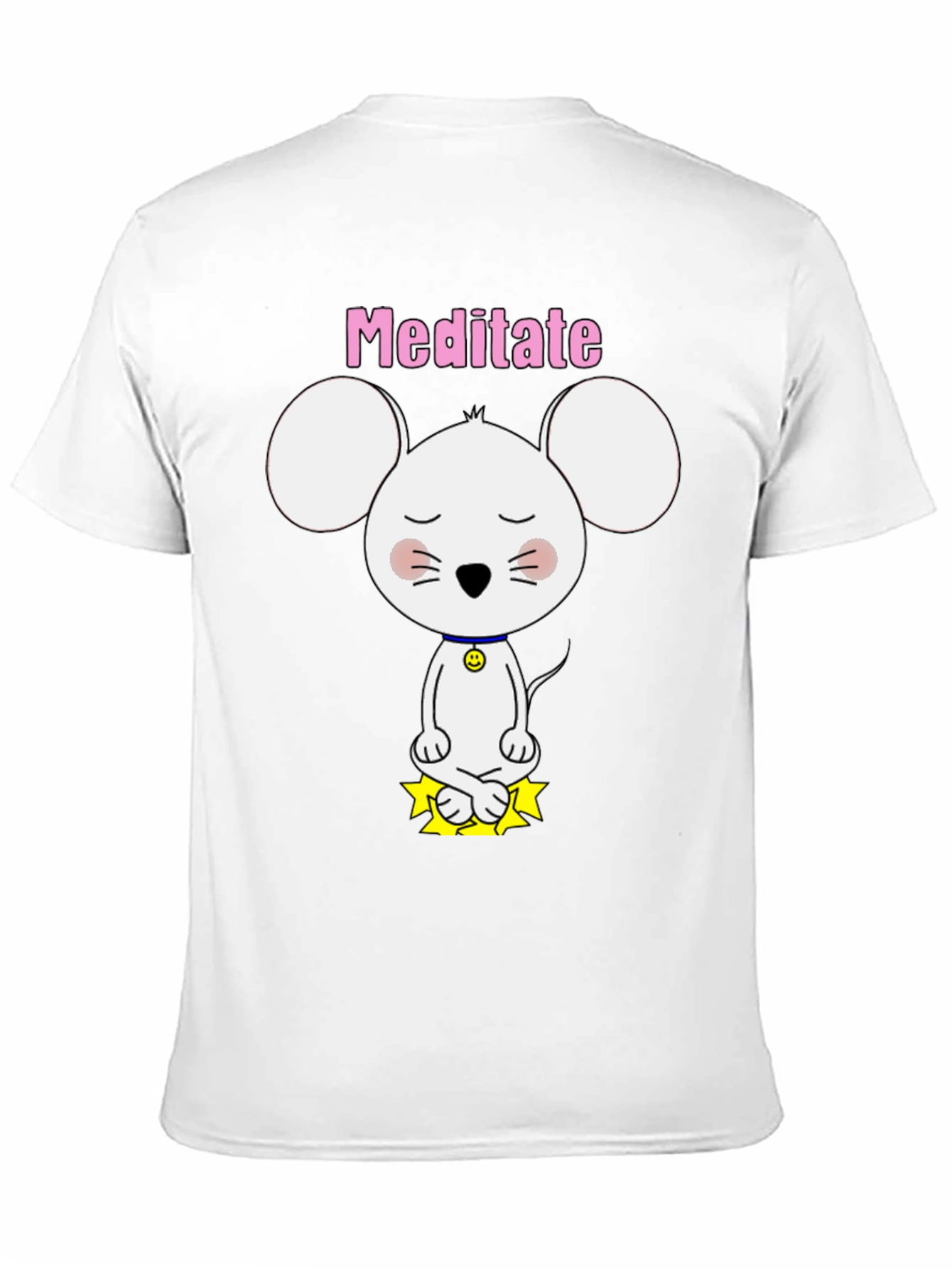 Meditate Mouse T-Shirt - Cute Yoga Cartoon Tee