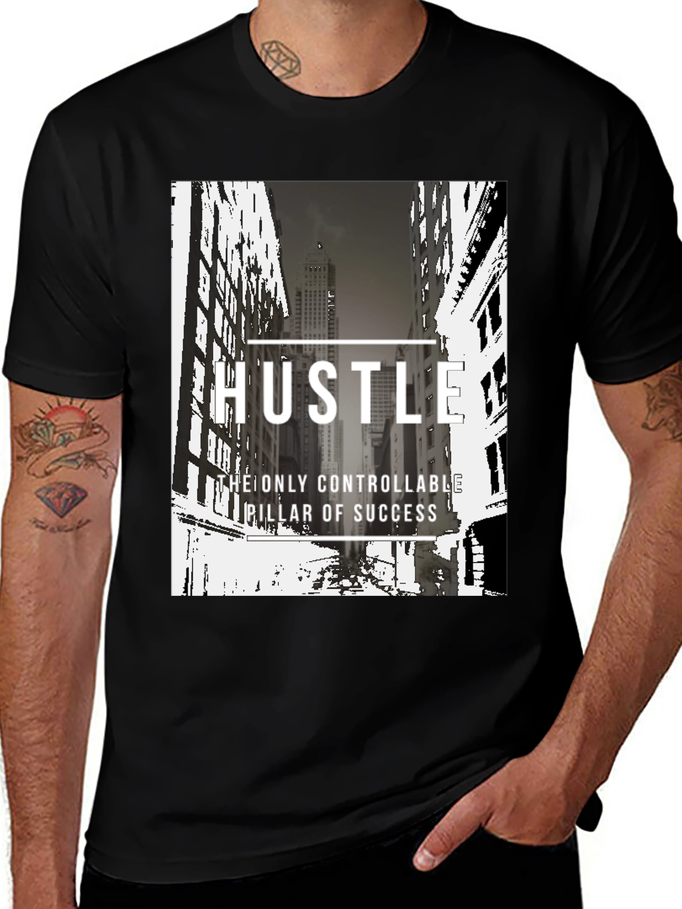 Hustle Graphic Tee - The Only Controllable Pillar of Success