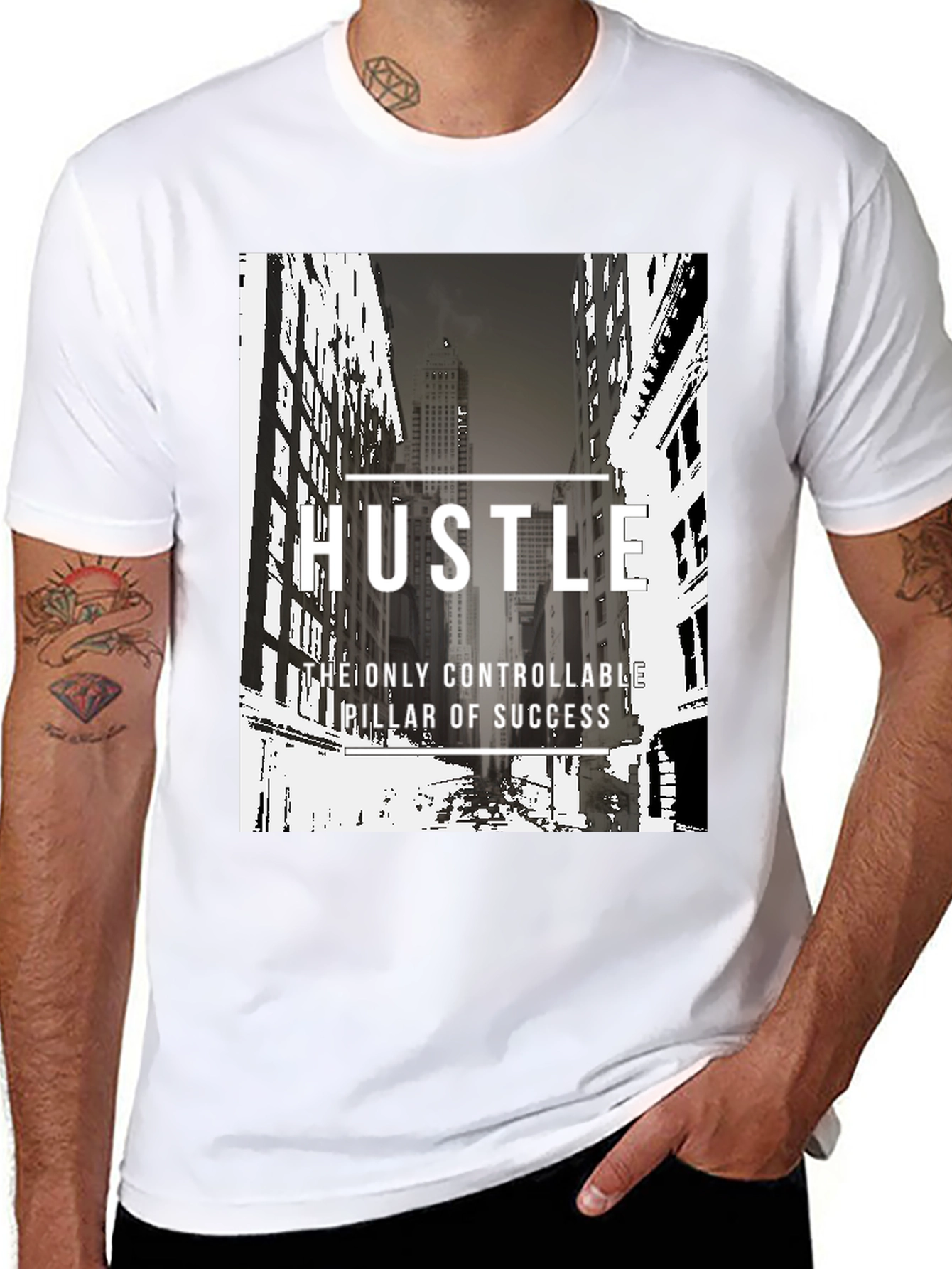 Hustle Graphic Tee - The Only Controllable Pillar of Success