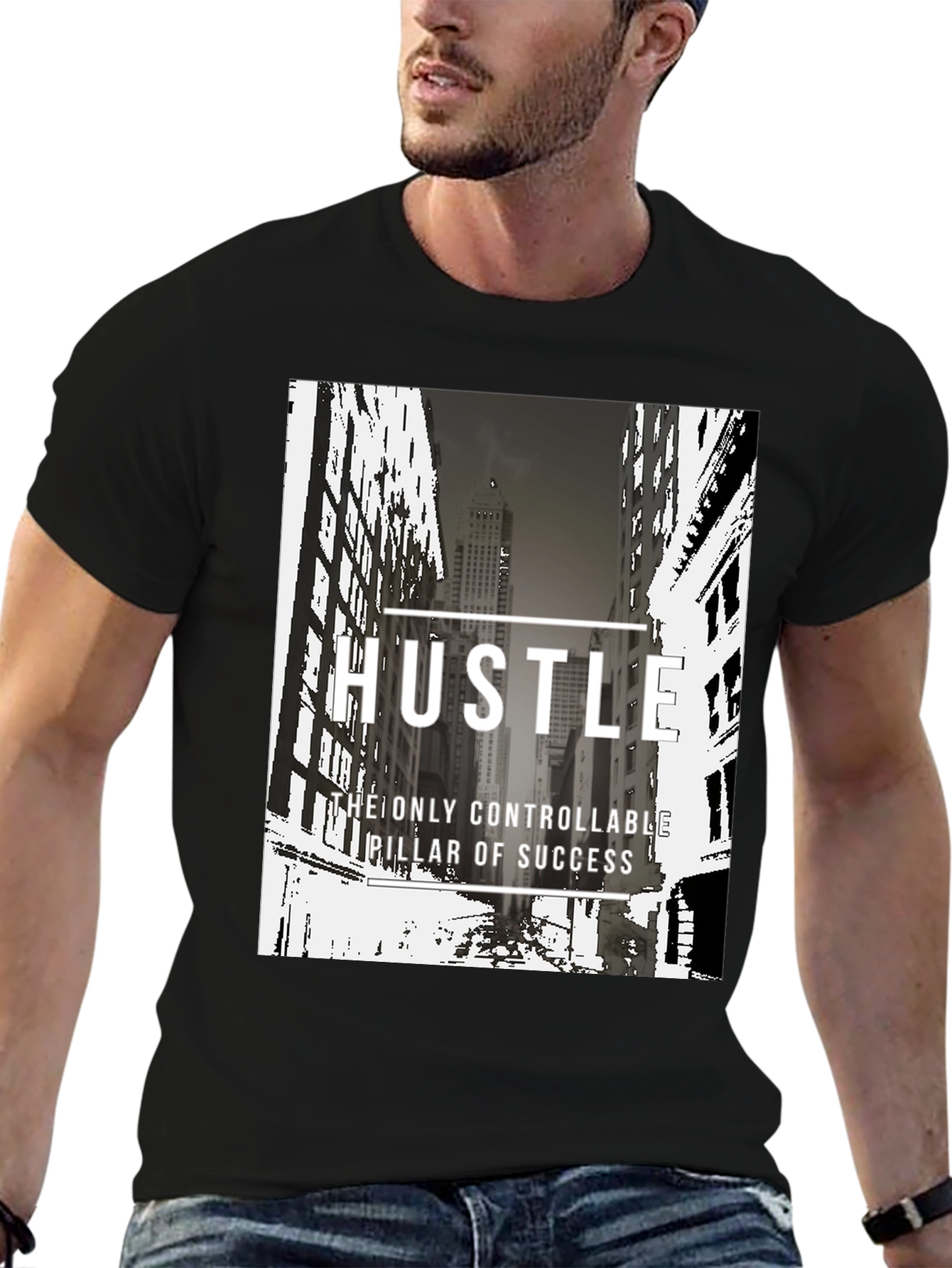 Hustle Graphic Tee - The Only Controllable Pillar of Success