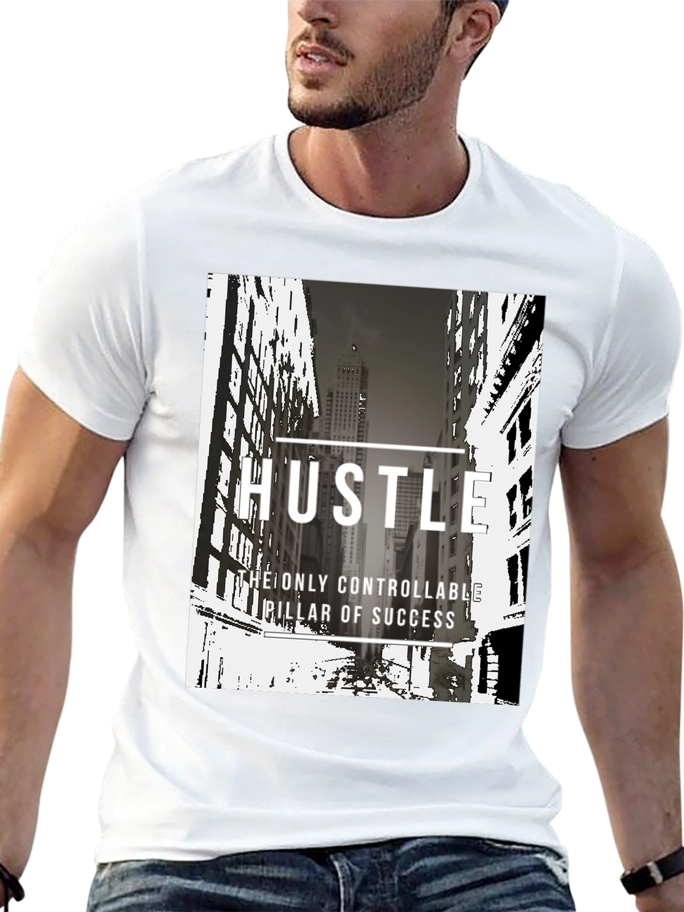 Hustle Graphic Tee - The Only Controllable Pillar of Success