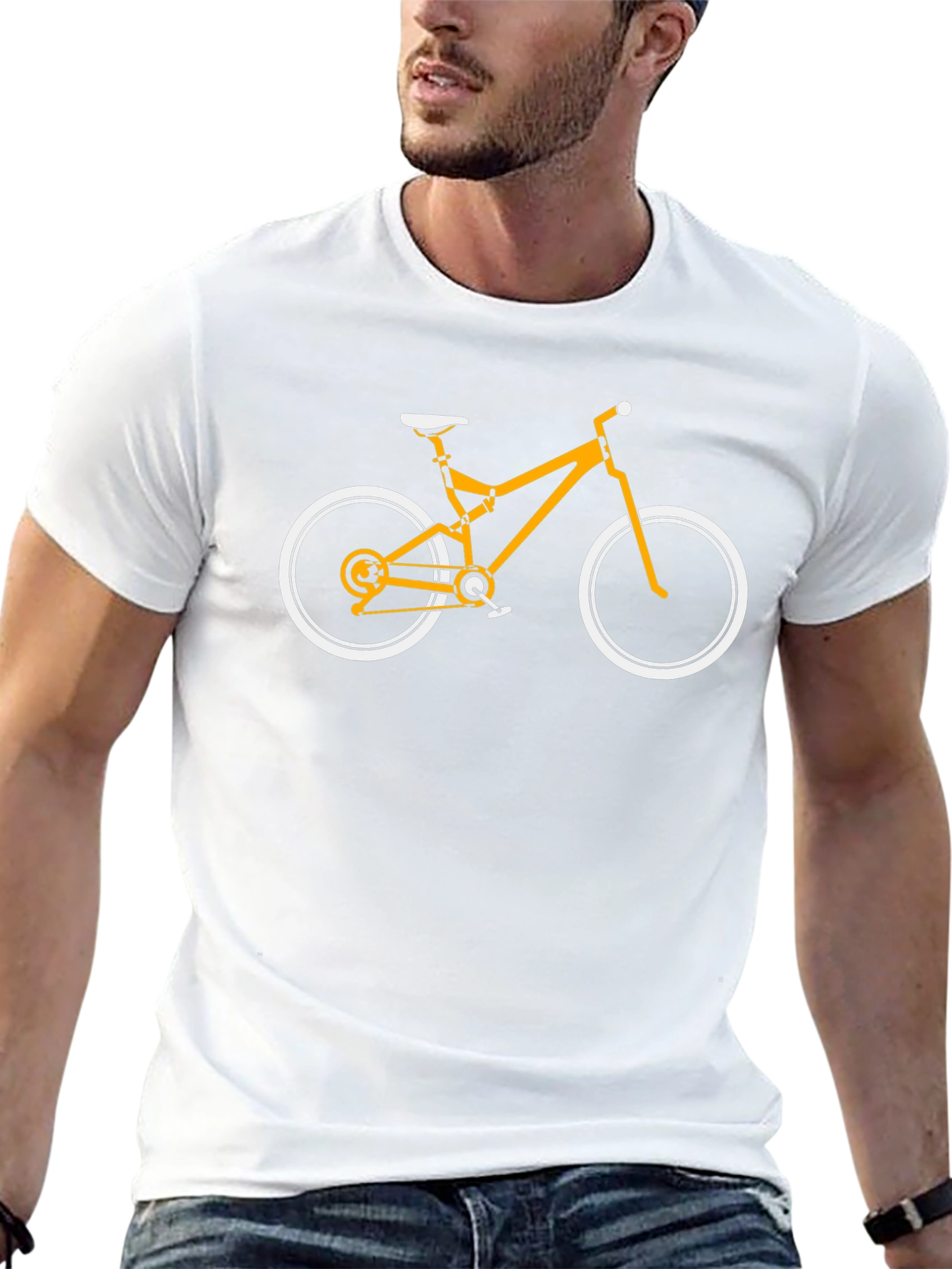 Bike Graphic Tee - Black Cotton T-Shirt for Cycling Lovers