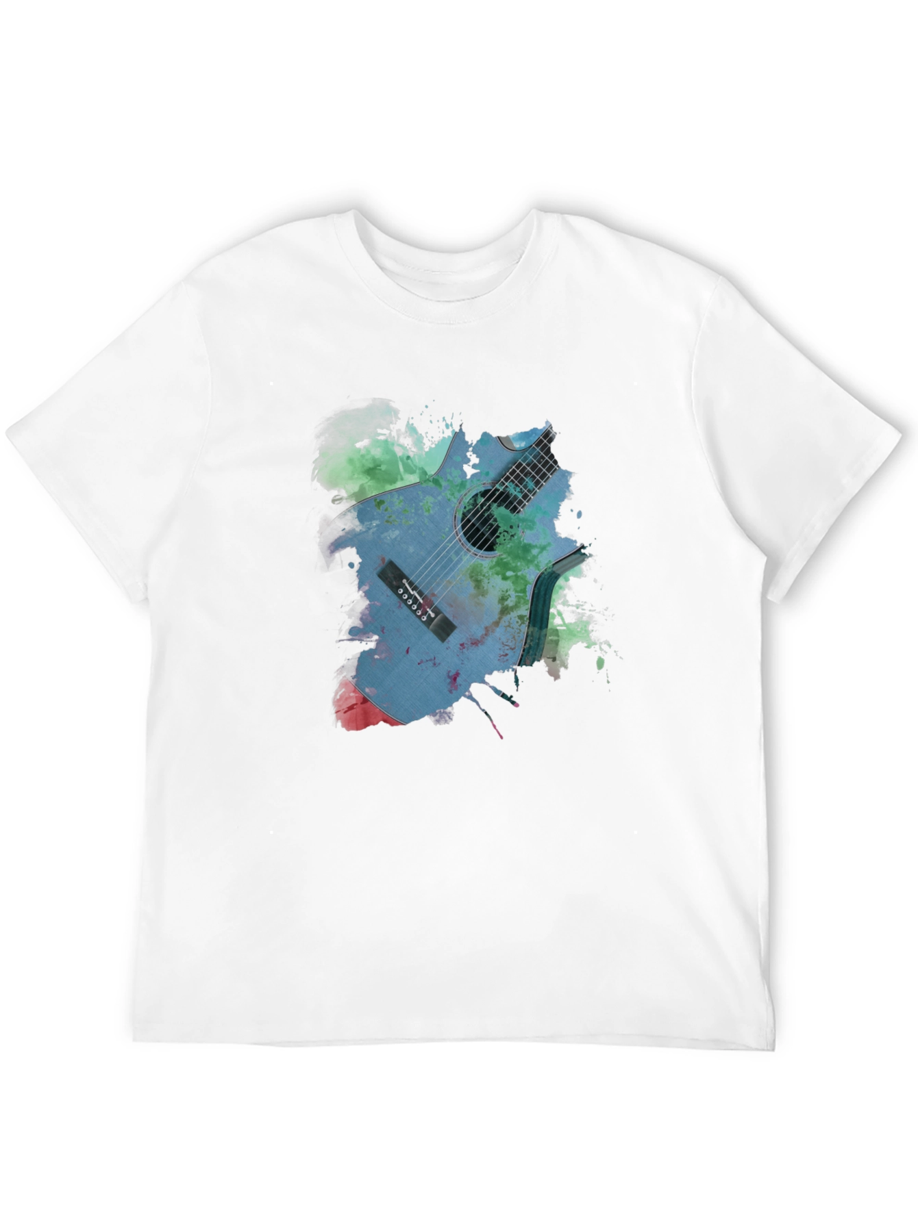 Guitar Splash Graphic Tee - Unique Artistic Design