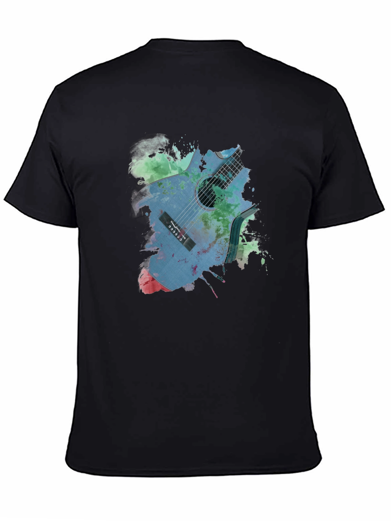Guitar Splash Graphic Tee - Unique Artistic Design